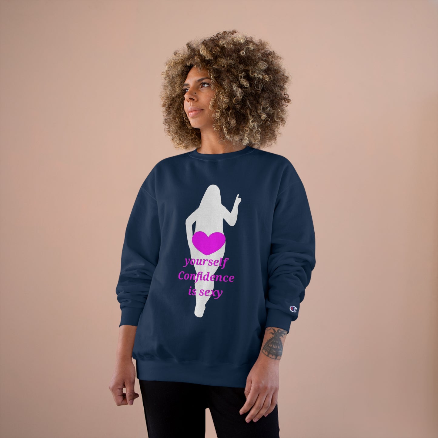 Love Yourself Champion Sweatshirt (White Graphic)