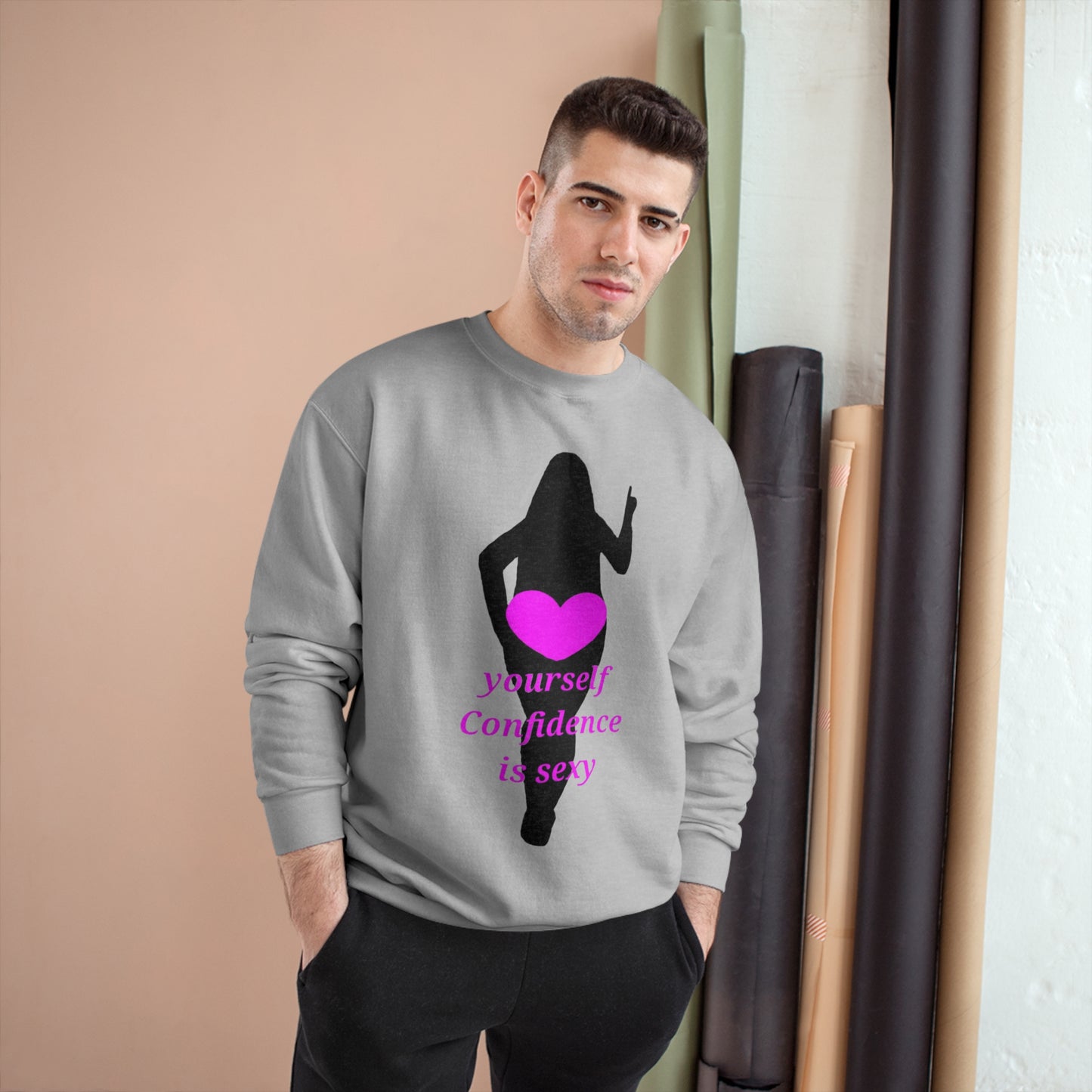 Love Yourself Champion Sweatshirt (Black Graphic)