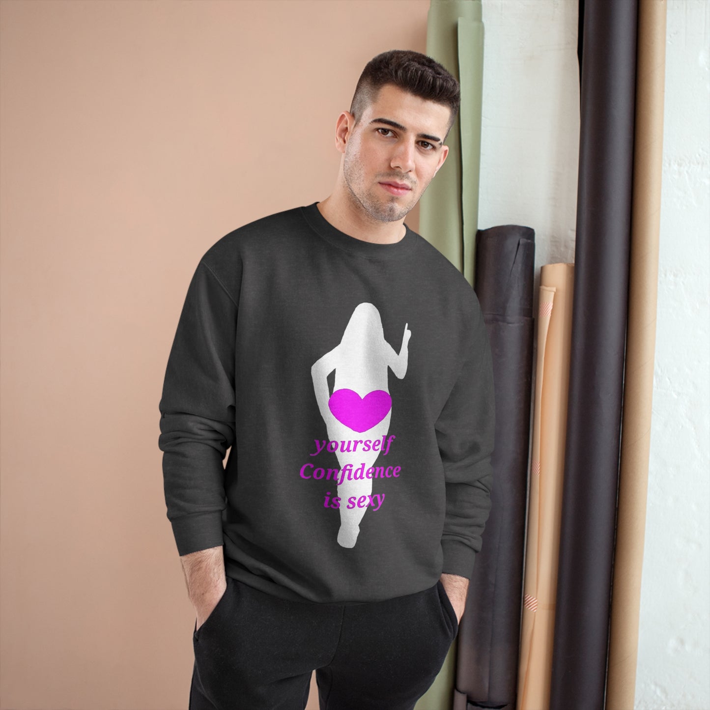 Love Yourself Champion Sweatshirt (White Graphic)