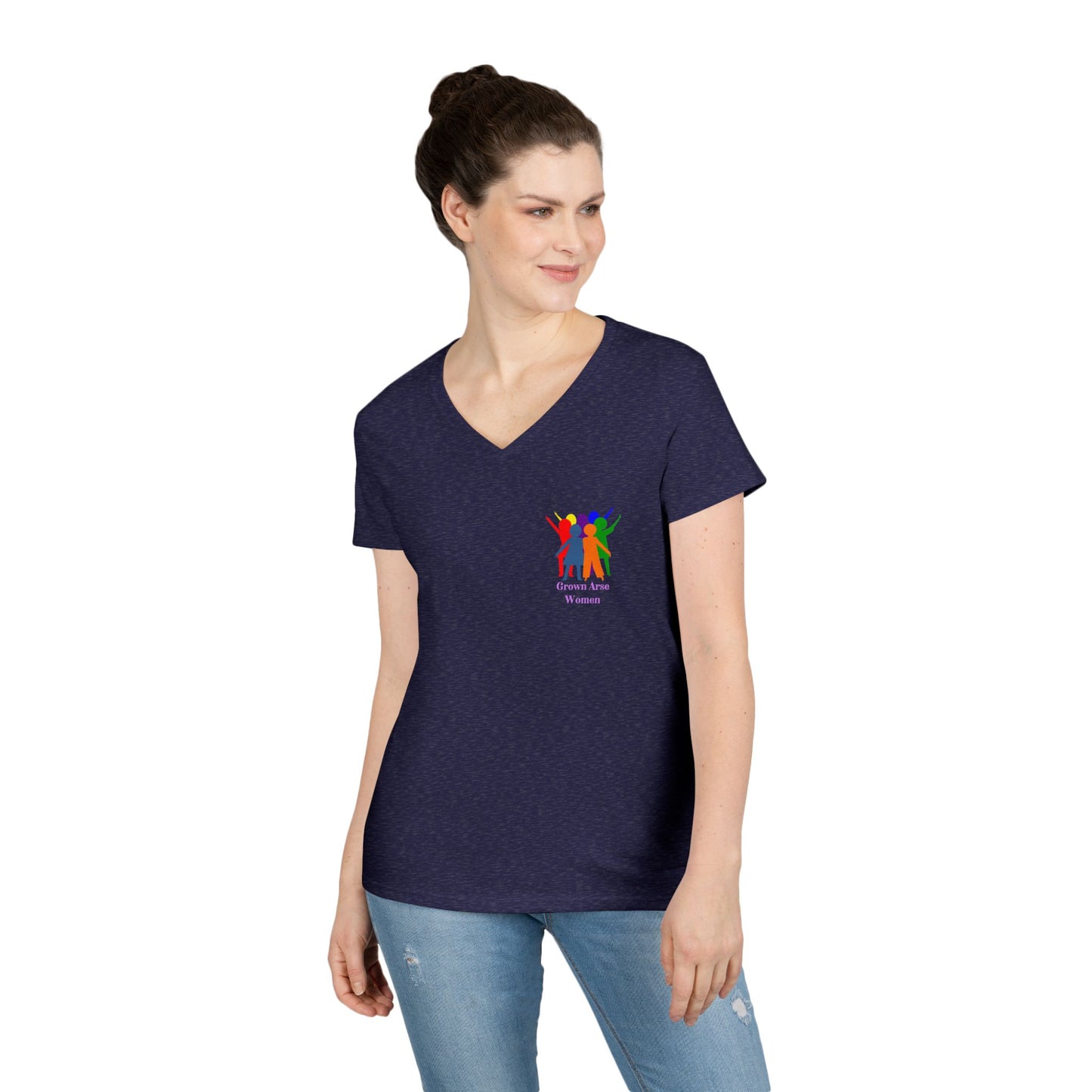 Grown Arse Women Group V-neck Tee