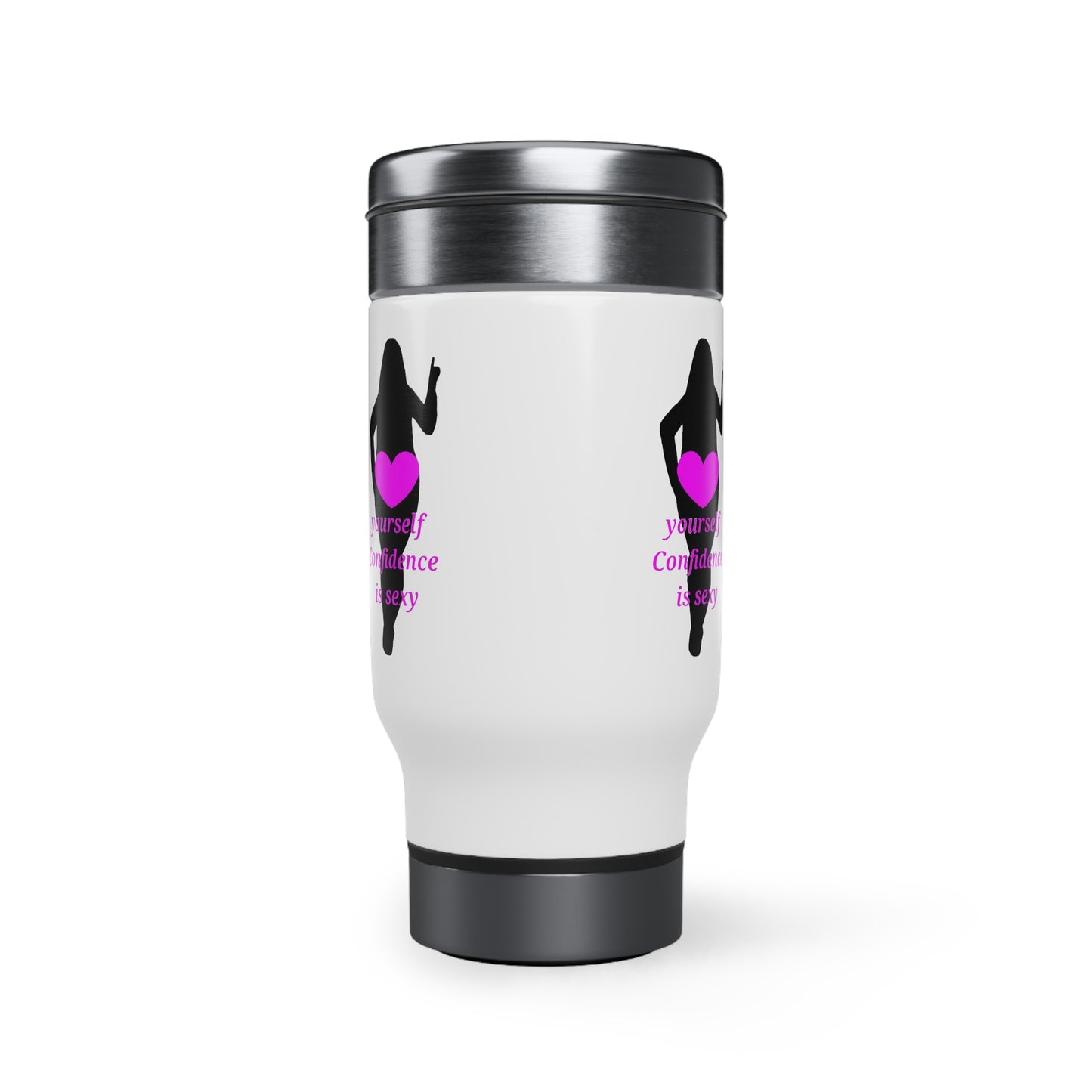 Love Yourself Stainless Steel Travel Mug with Handle, 14oz