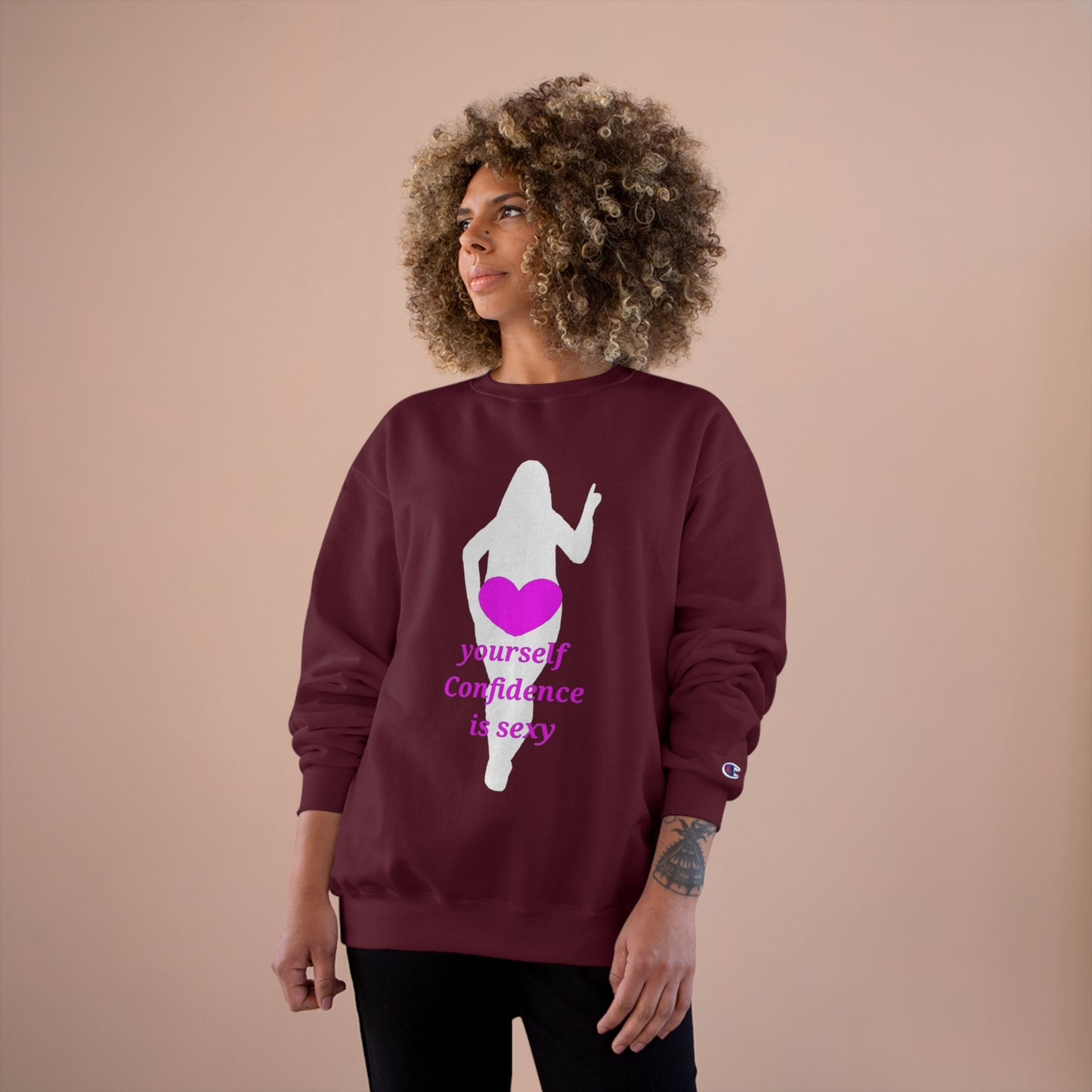 Love Yourself Champion Sweatshirt (White Graphic)