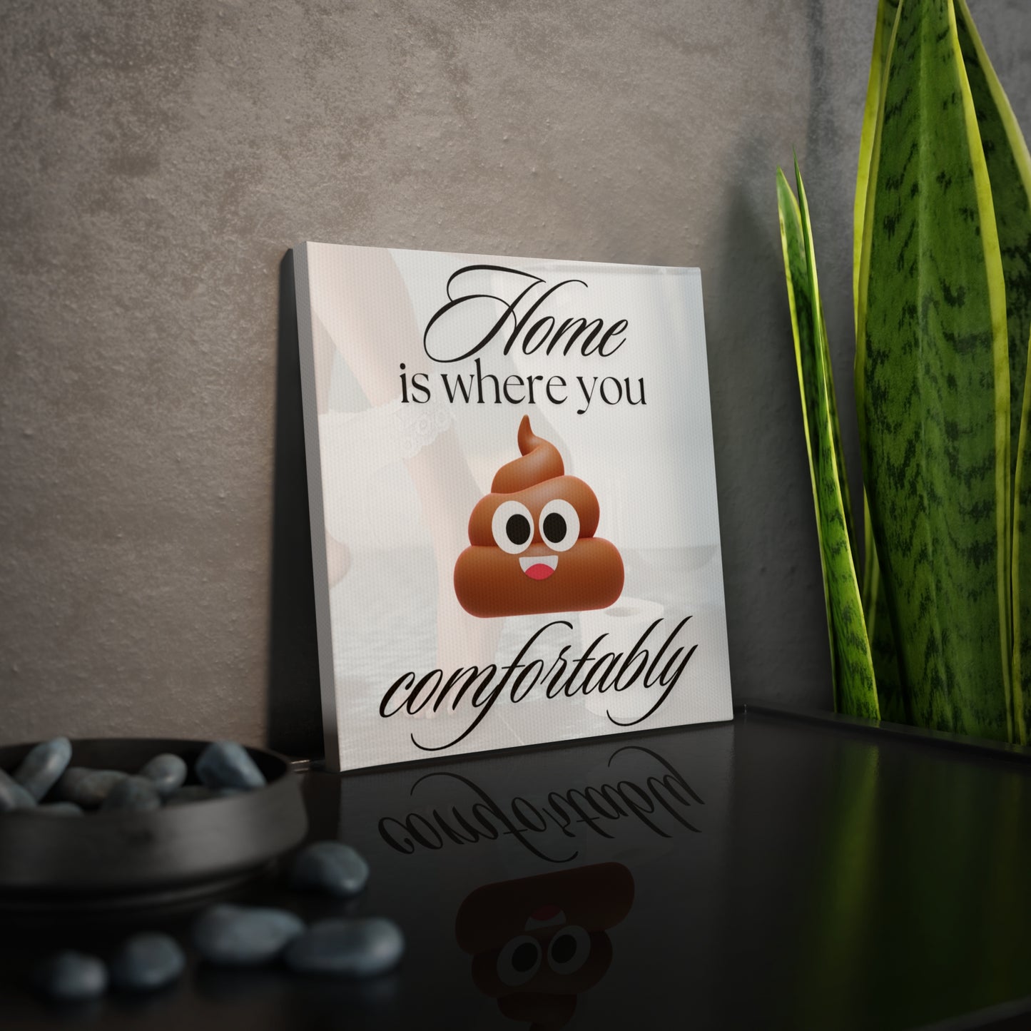 Poop Comfortably Canvas Photo Tile