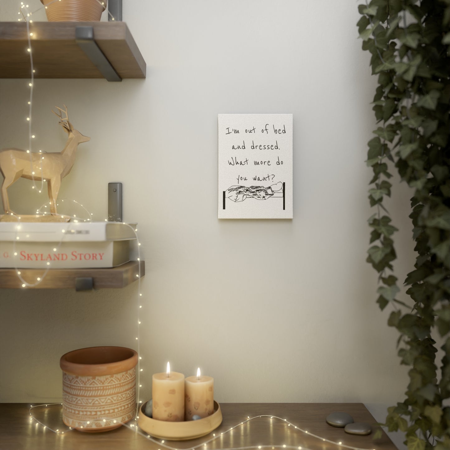 Out of Bed Canvas Photo Tile