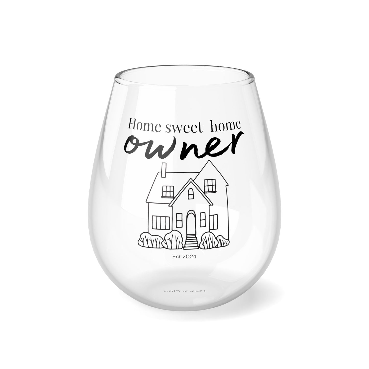 HSH Owners Stemless Wine Glass, 11.75oz