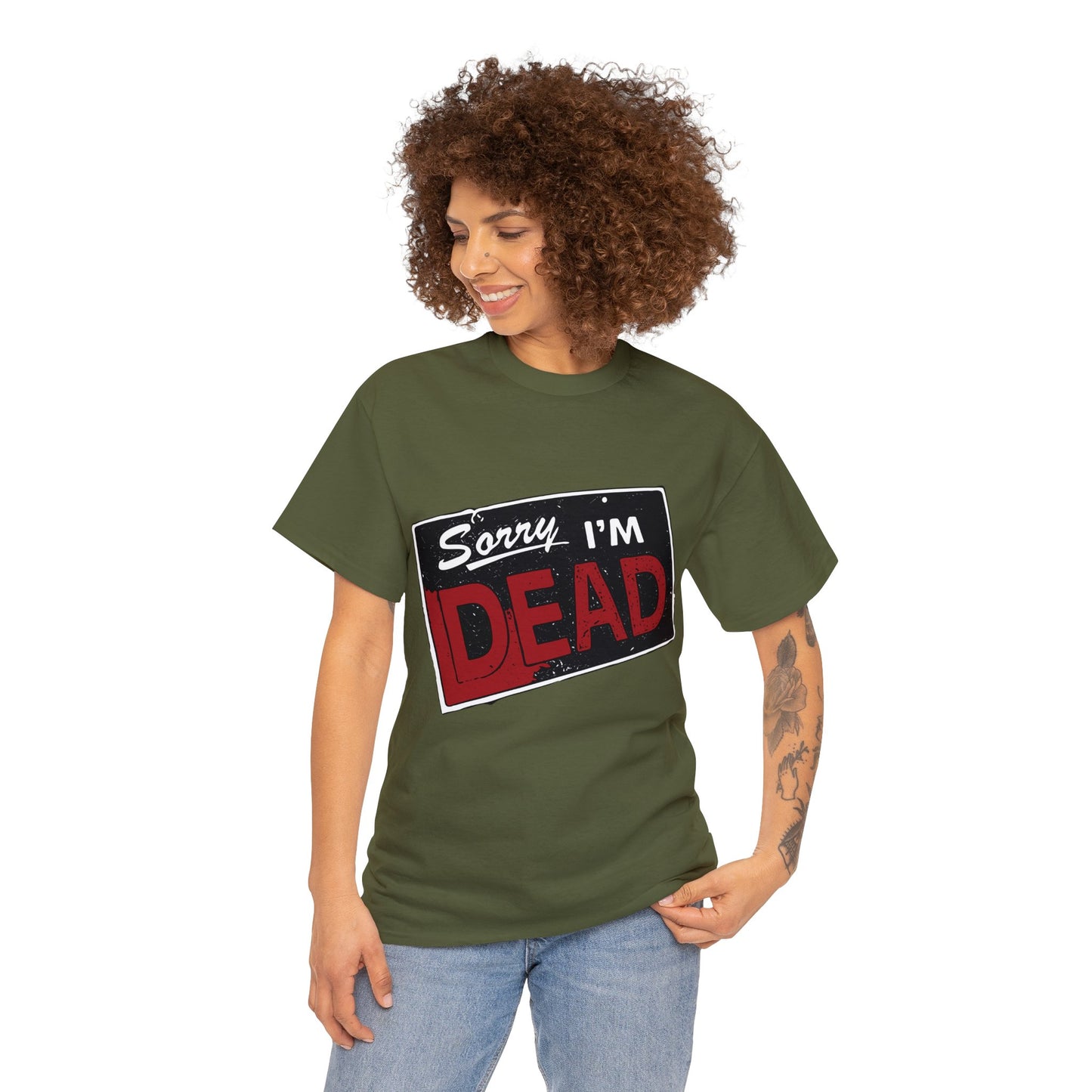 Sorry I'm Dead Unisex Heavy Cotton Tee