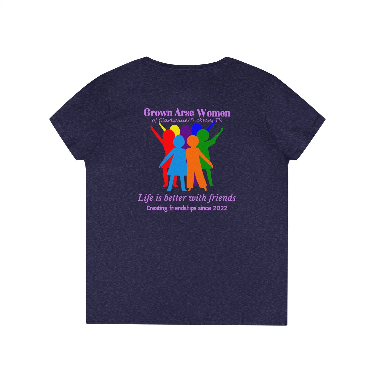 Grown Arse Women Group V-neck Tee