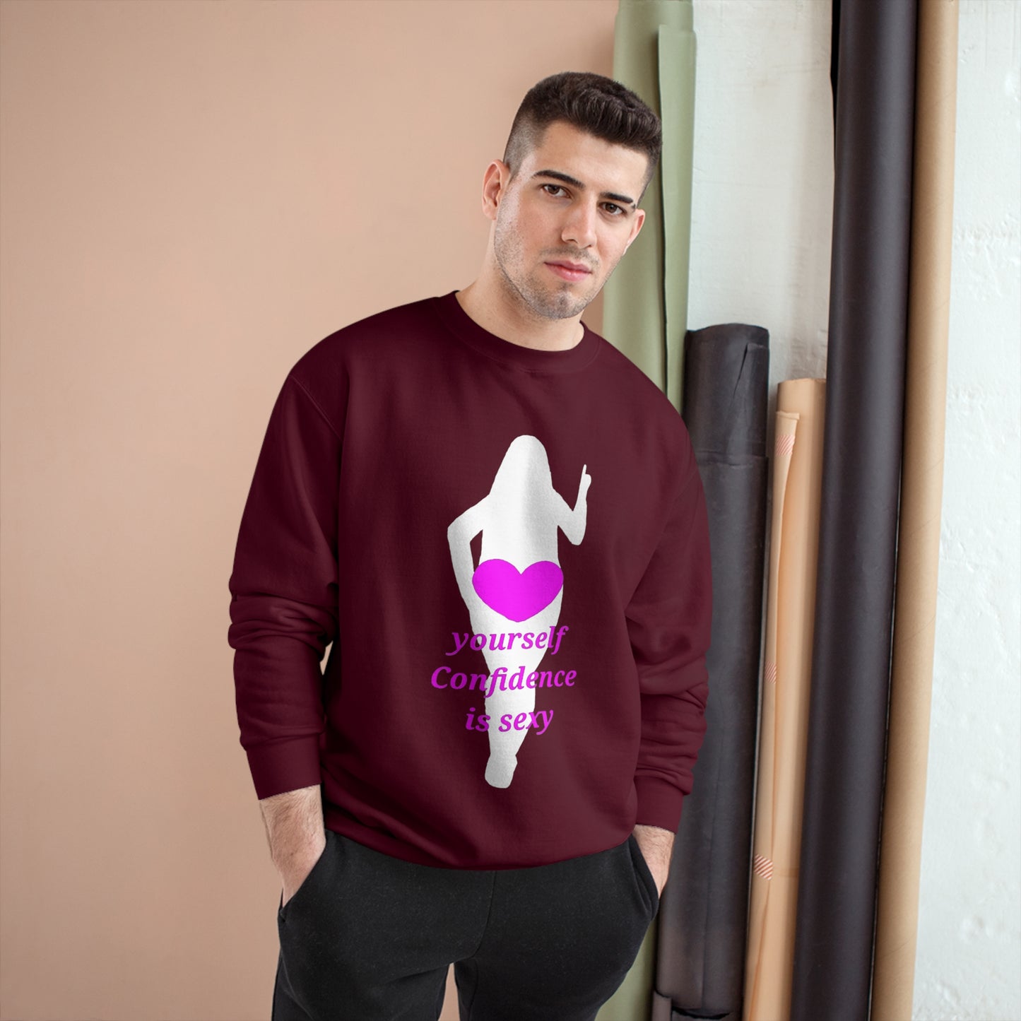 Love Yourself Champion Sweatshirt (White Graphic)