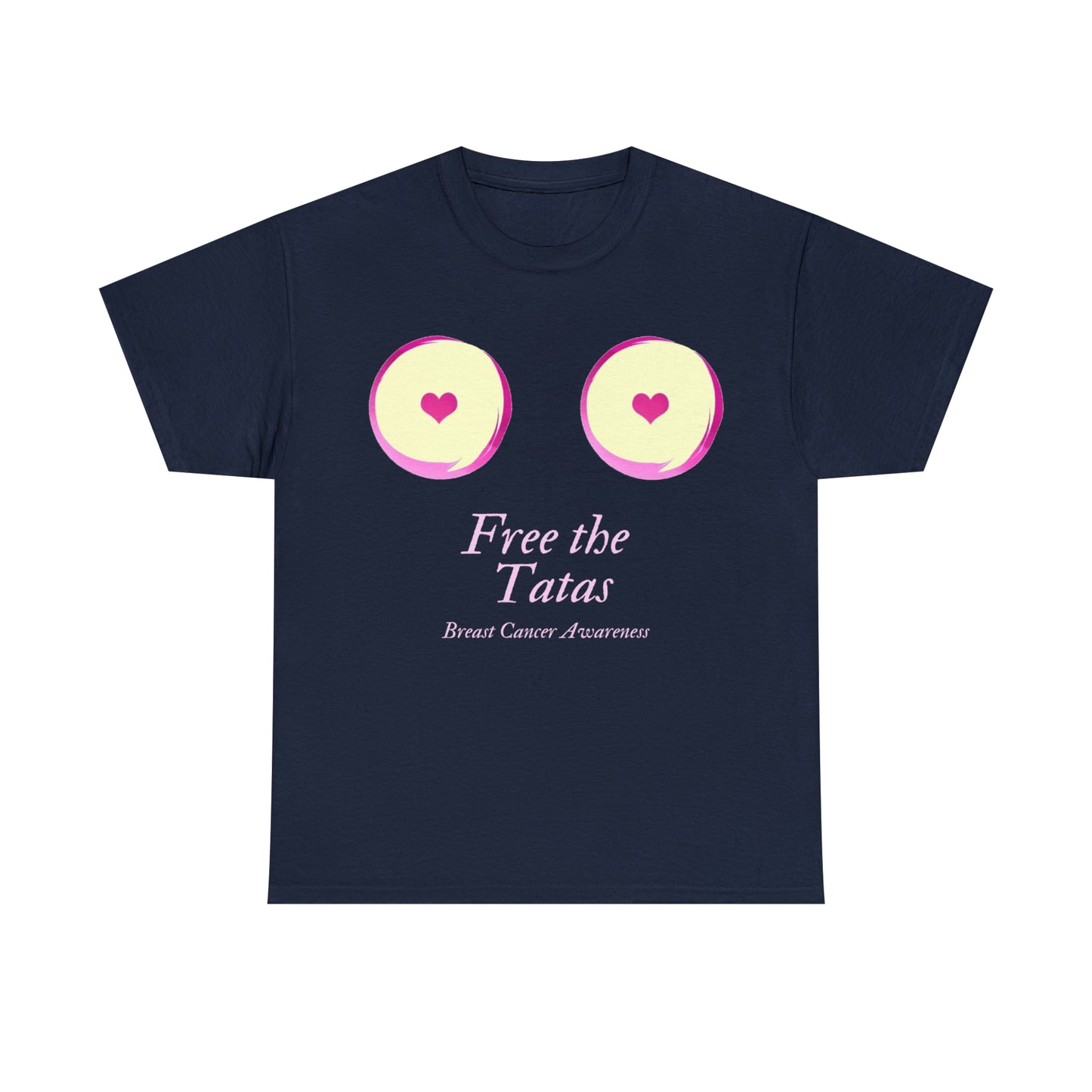 Free the Tatas Heavy Cotton Tee (White Graphic)
