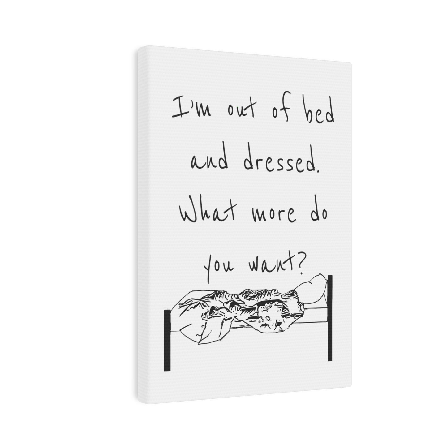 Out of Bed Canvas Photo Tile