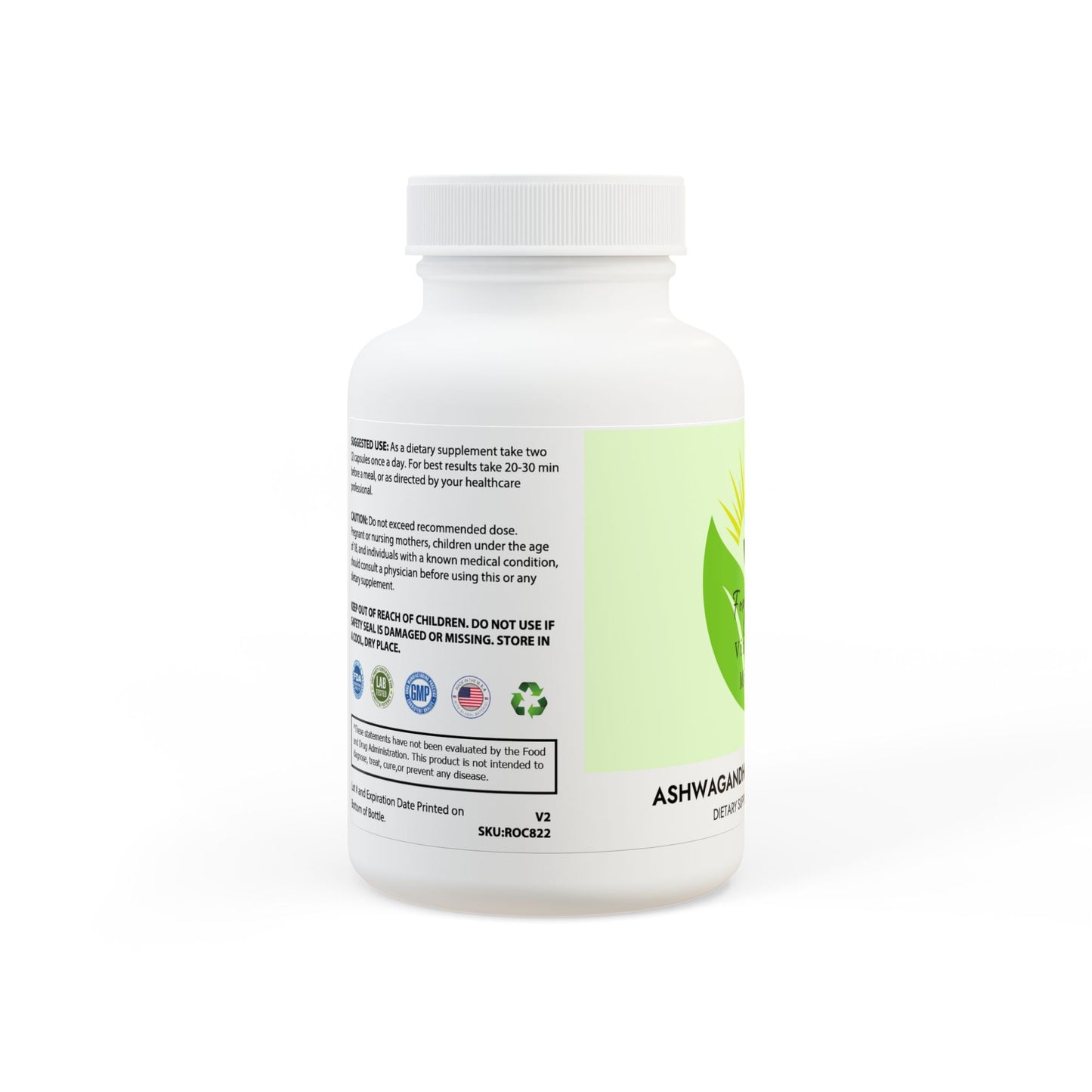 Supplements Ashwagandha and Black Pepper Supplement (60 capsules)