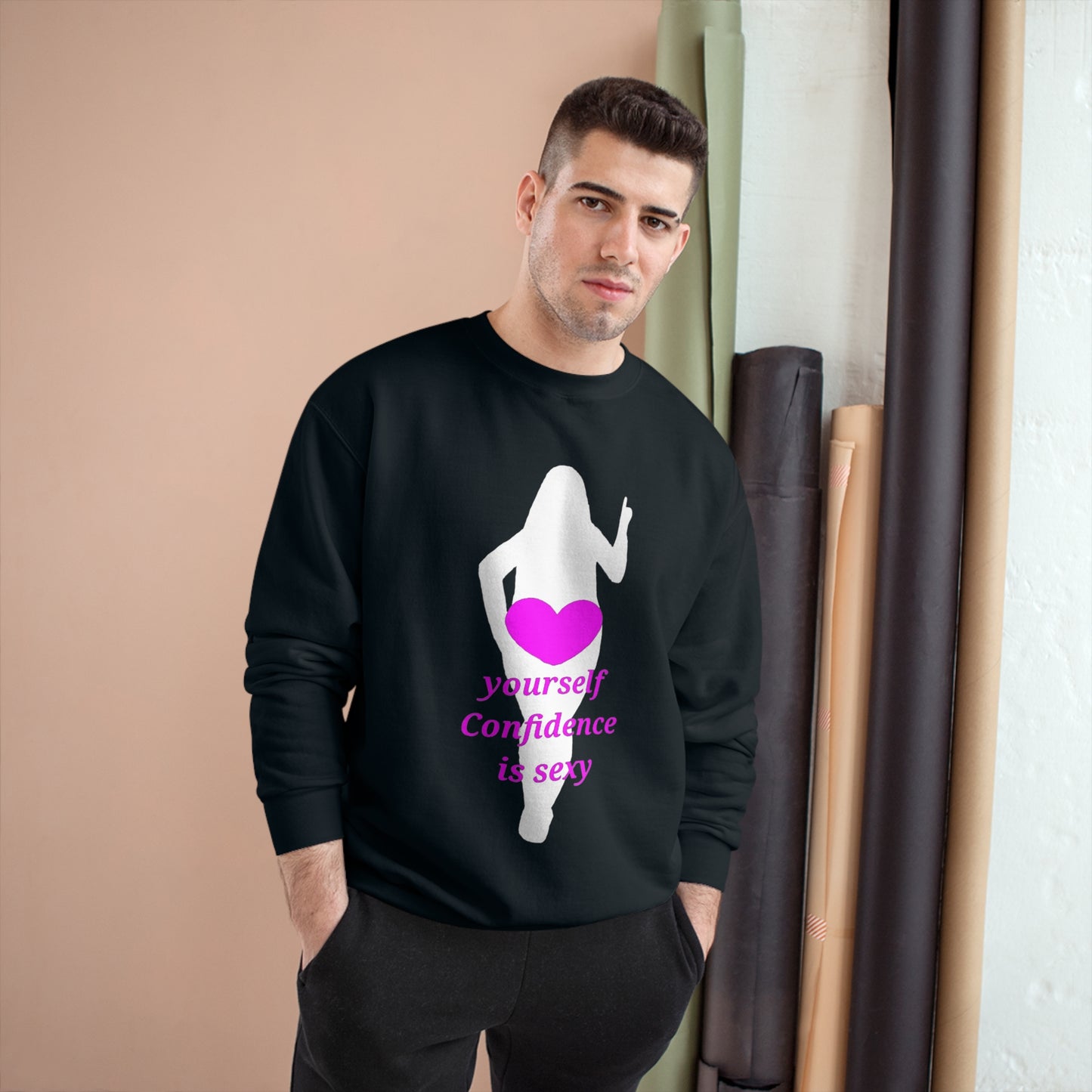 Love Yourself Champion Sweatshirt (White Graphic)