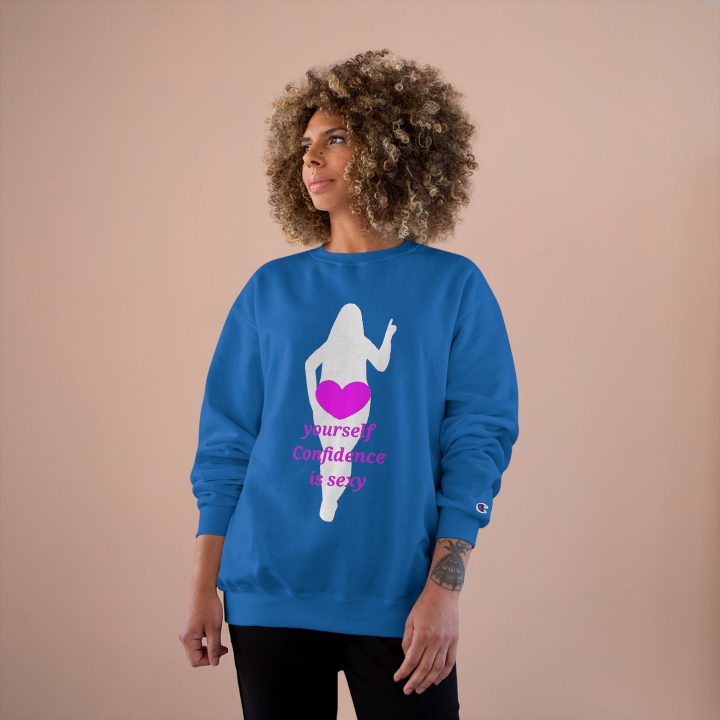 Love Yourself Champion Sweatshirt (White Graphic)
