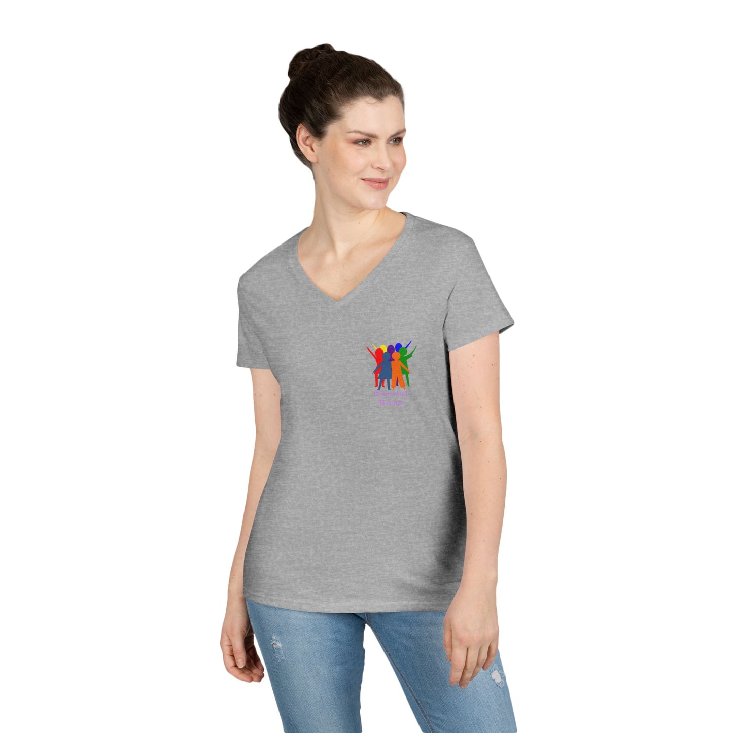 Grown Arse Women Group V-neck Tee