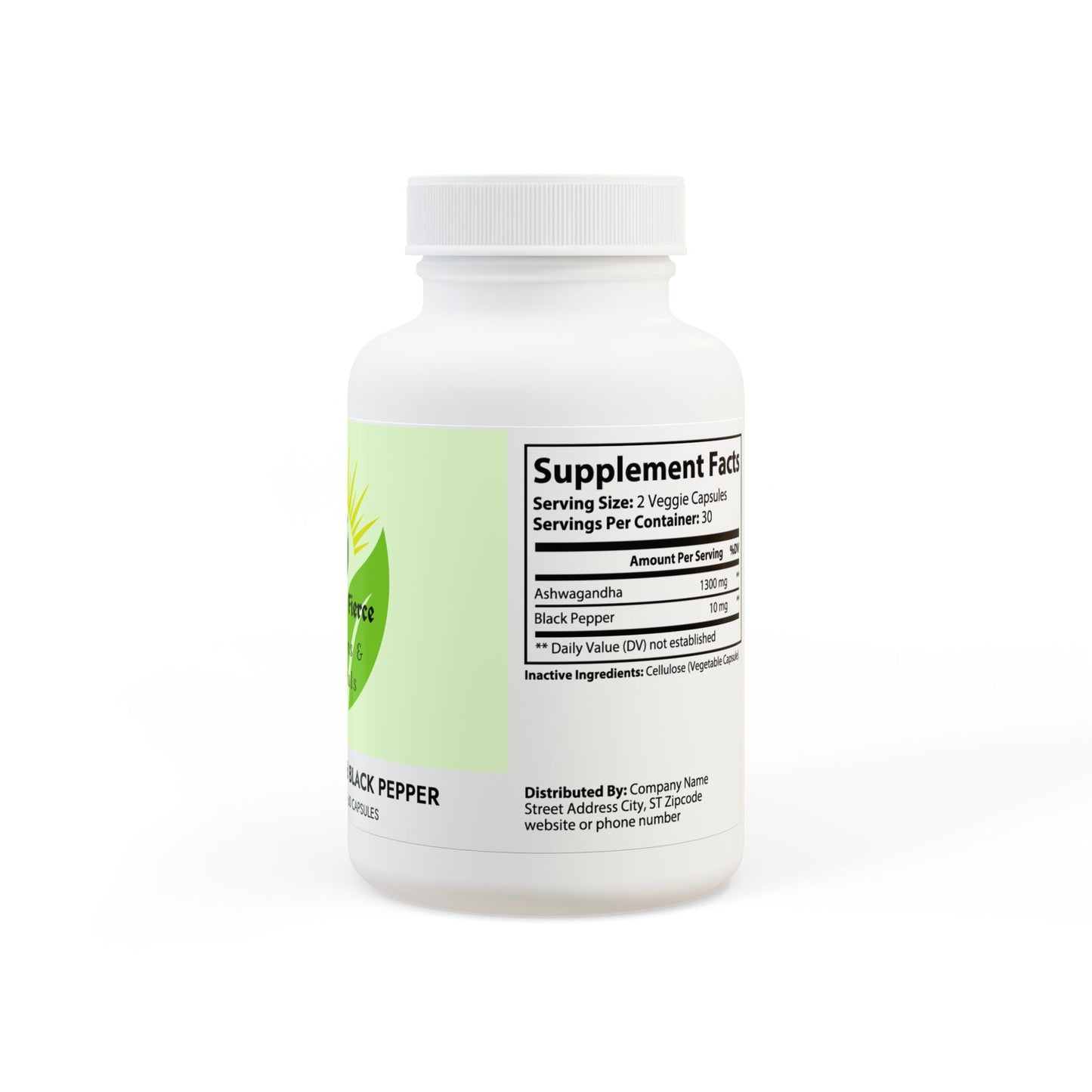 Supplements Ashwagandha and Black Pepper Supplement (60 capsules)