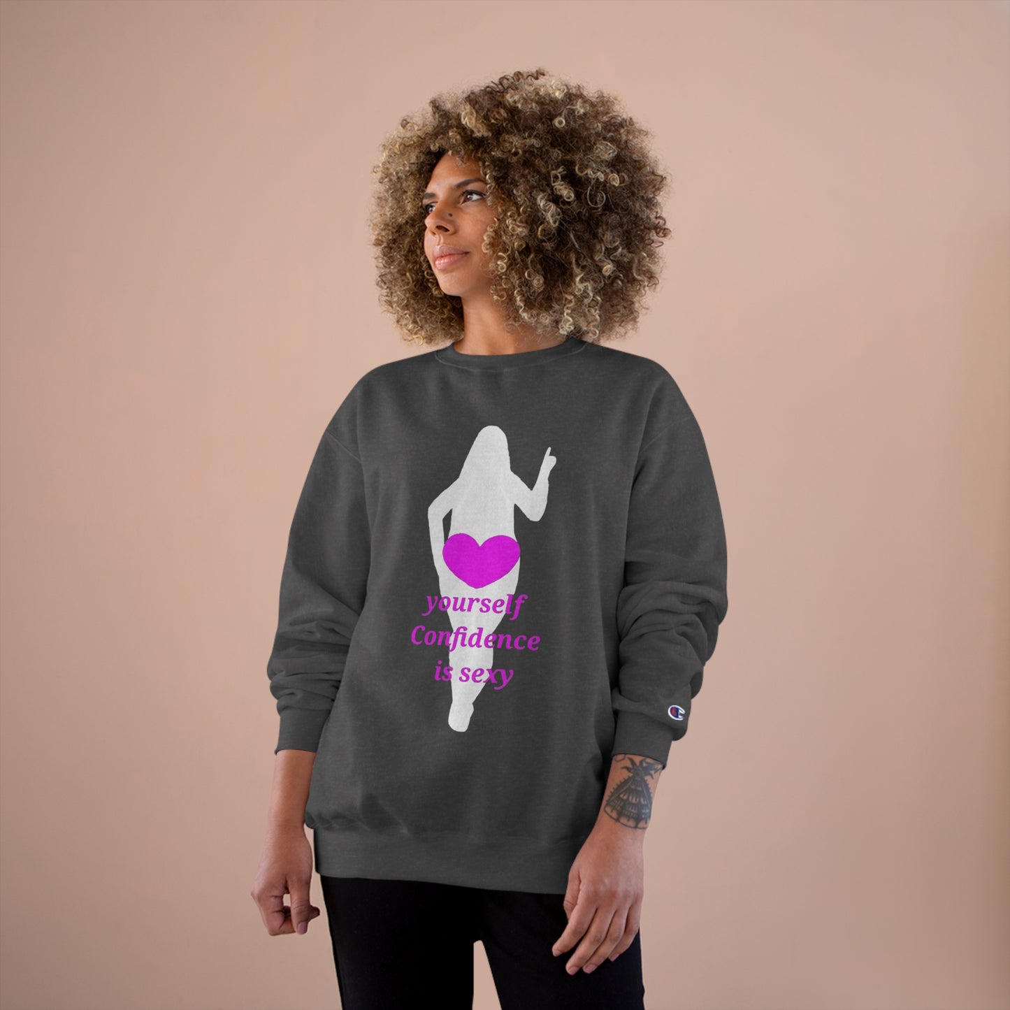 Love Yourself Champion Sweatshirt (White Graphic)