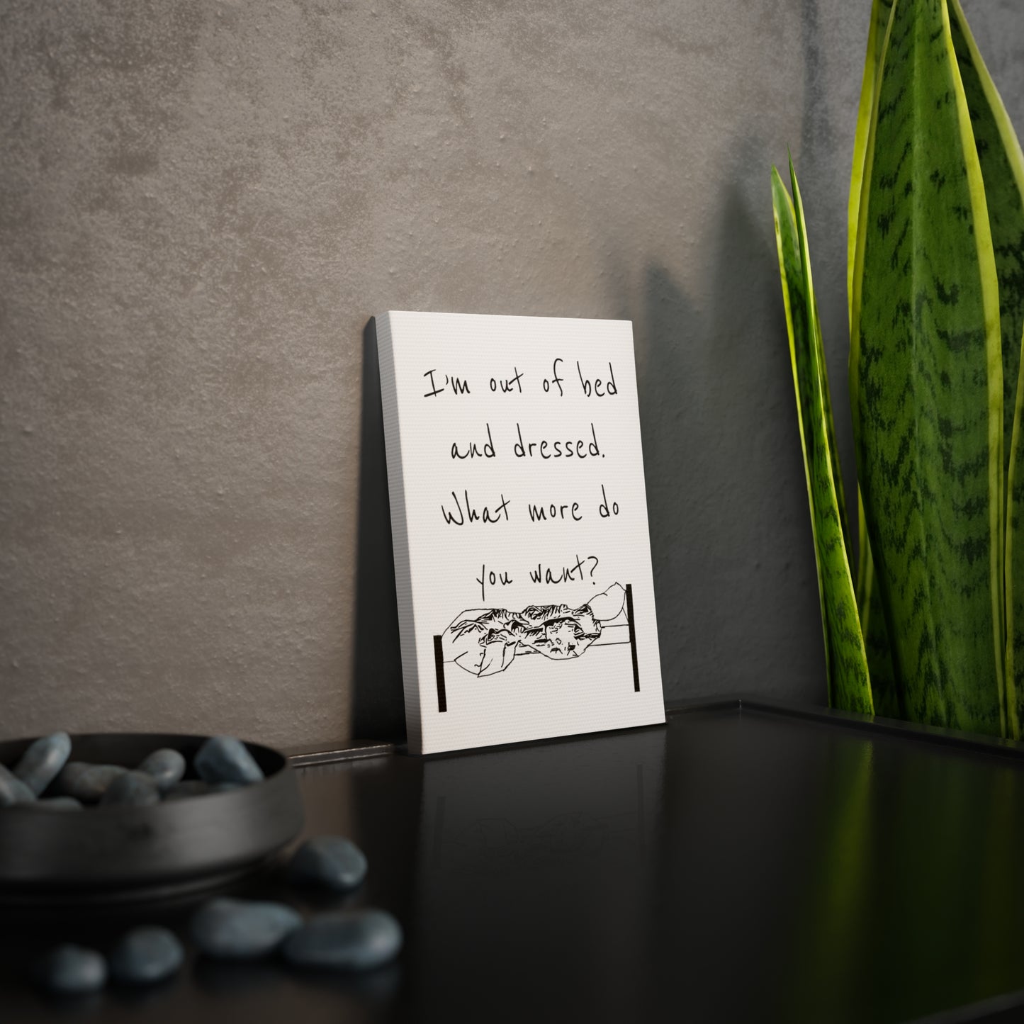 Out of Bed Canvas Photo Tile