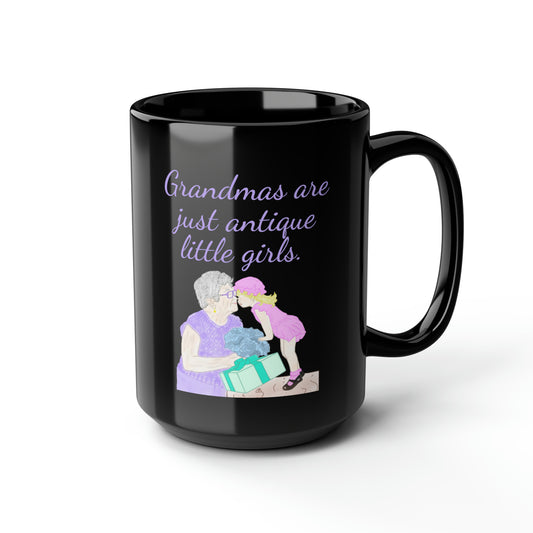 Grandmas Black Mug, 15oz