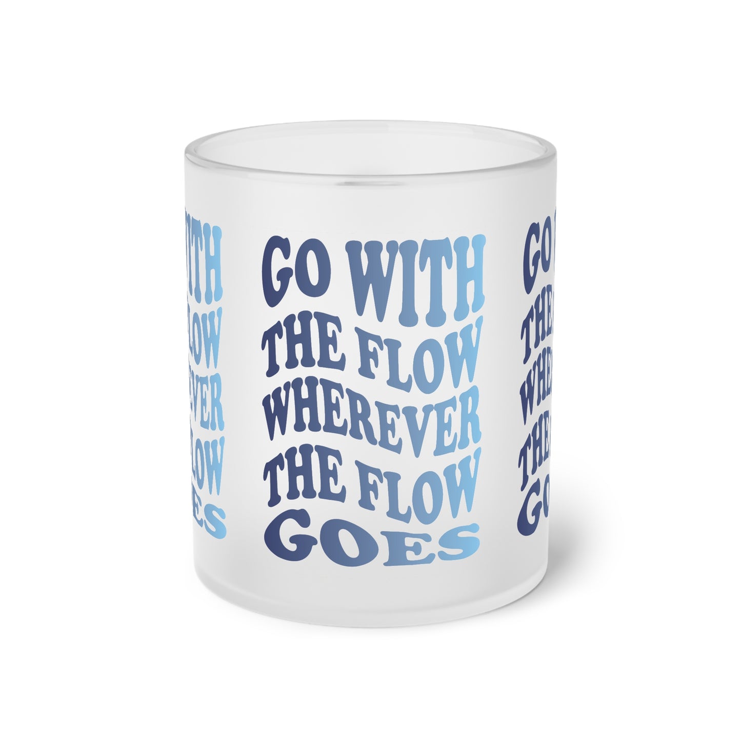 Go With the Flow Frosted Glass Mug