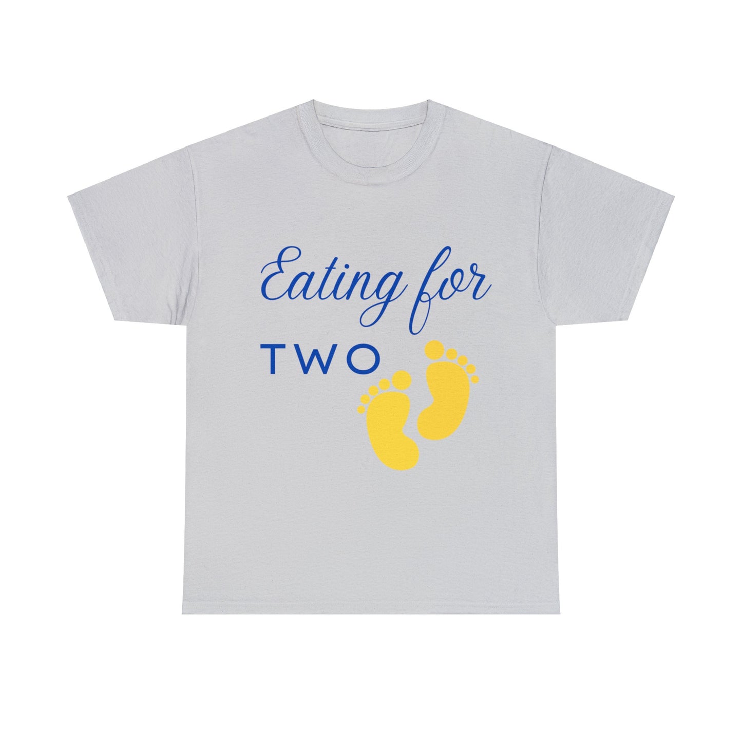 His/Hers - Eating for Two Unisex Heavy Cotton Tee (Black Graphic)