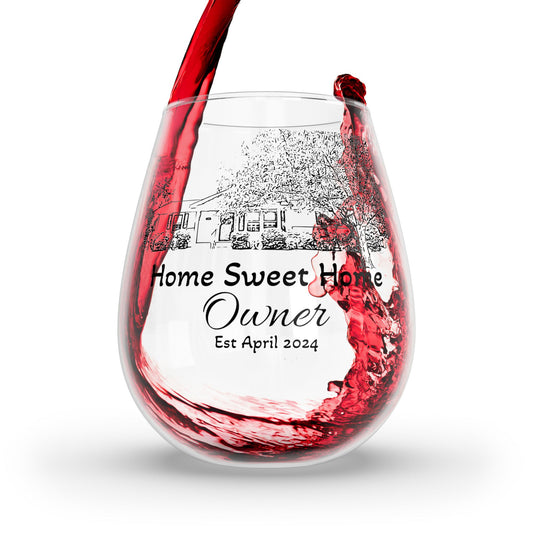 Sketch of Home HSH Owners Stemless Wine Glass, 11.75oz