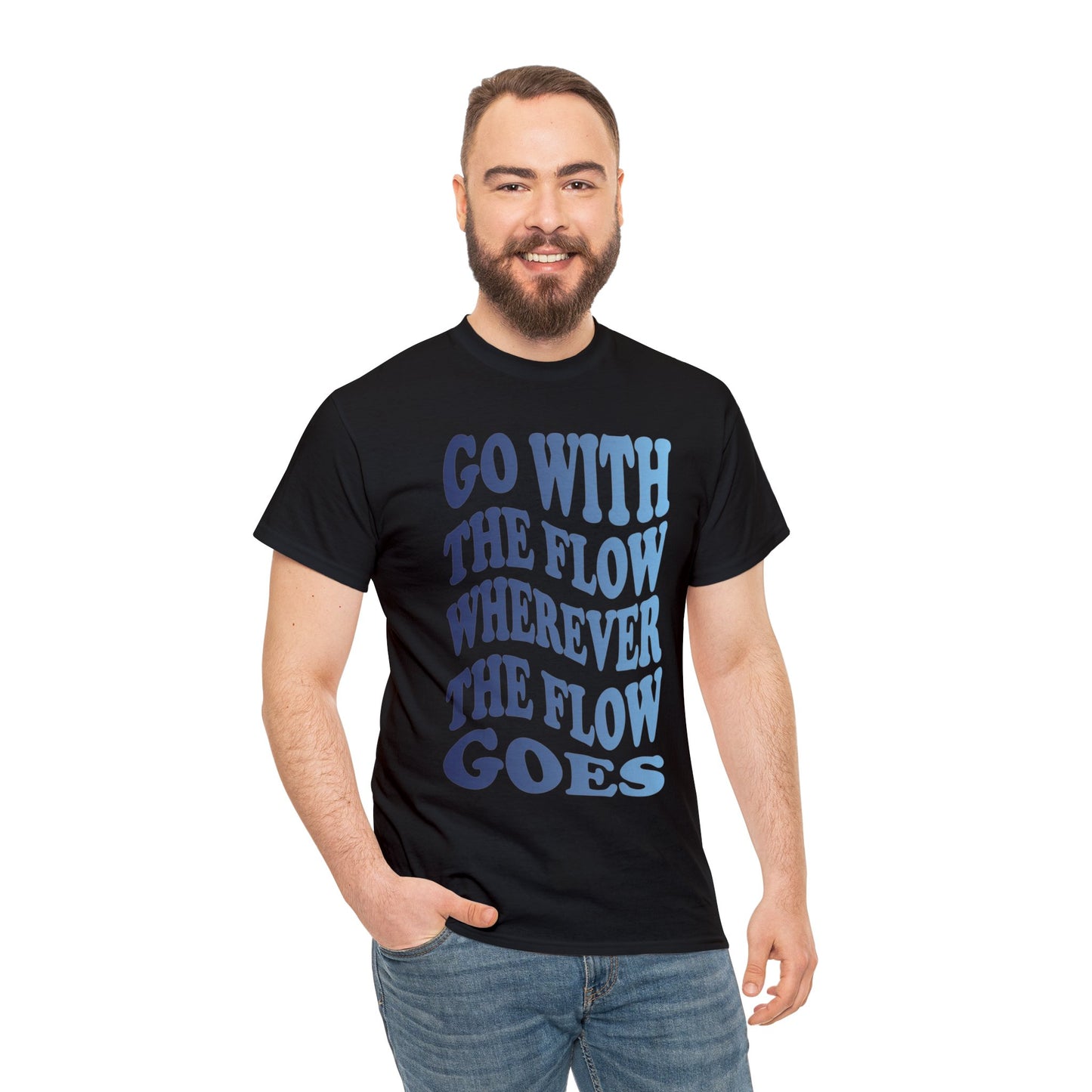 Go With the Flow Unisex Heavy Cotton Tee