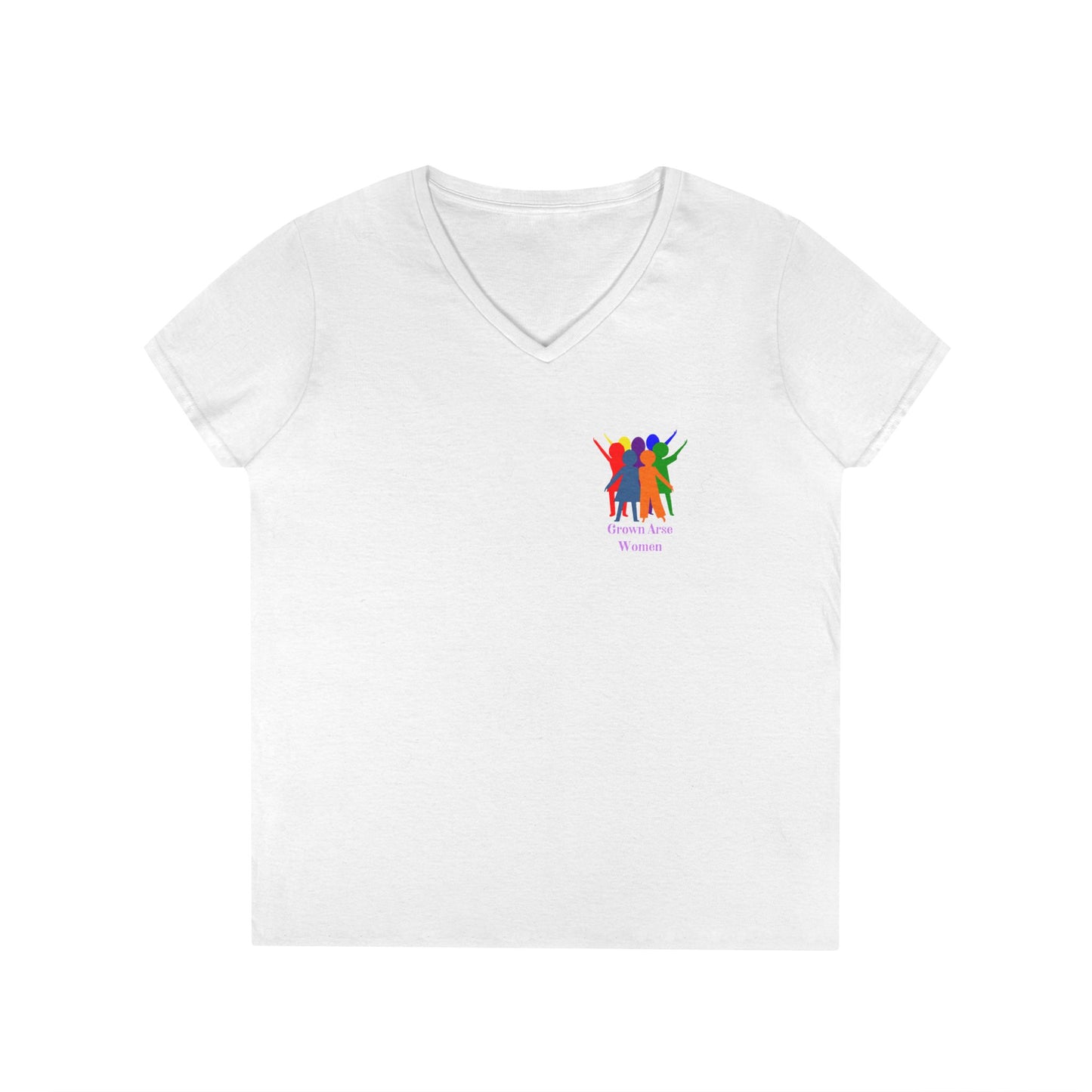 E. Grown Arse Women Group V-neck Tee