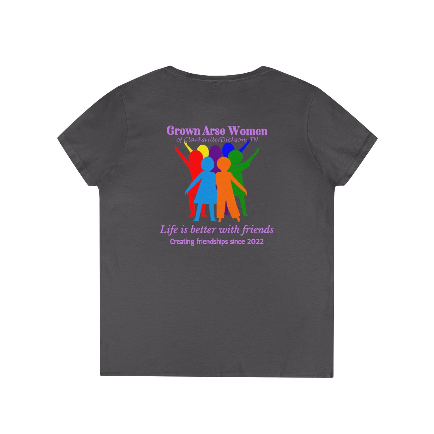 E. Grown Arse Women Group V-neck Tee