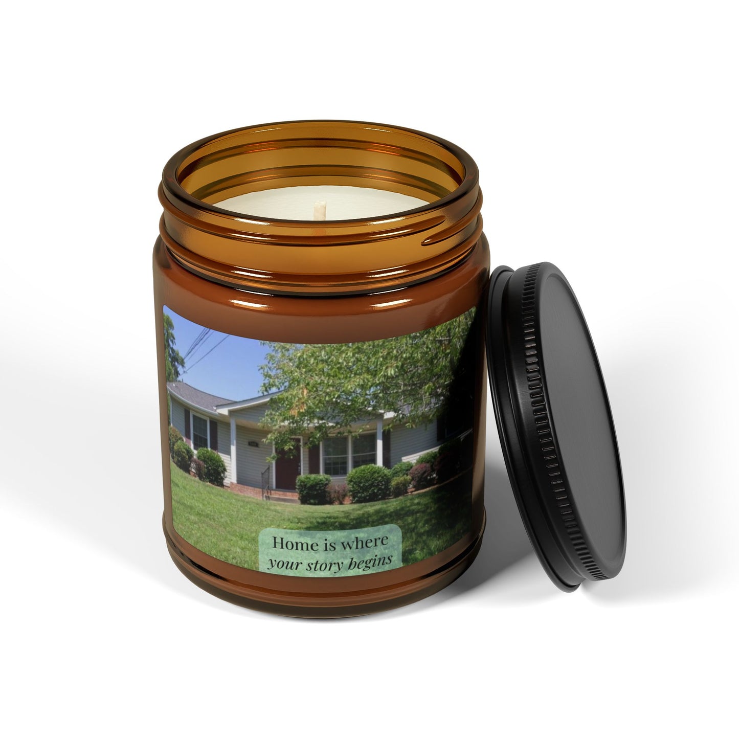 Scented Soy Candle (Multi-Size, Amber Jar)