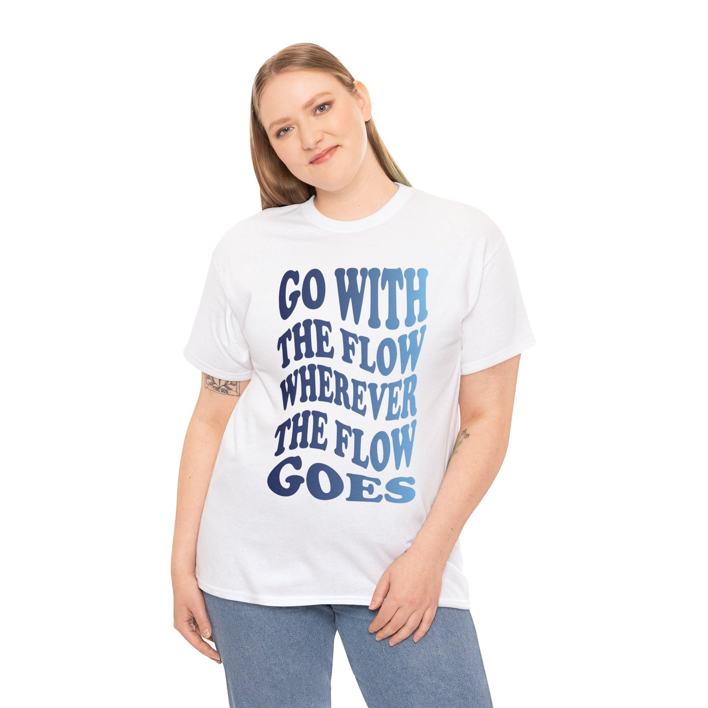 Go With the Flow Unisex Heavy Cotton Tee