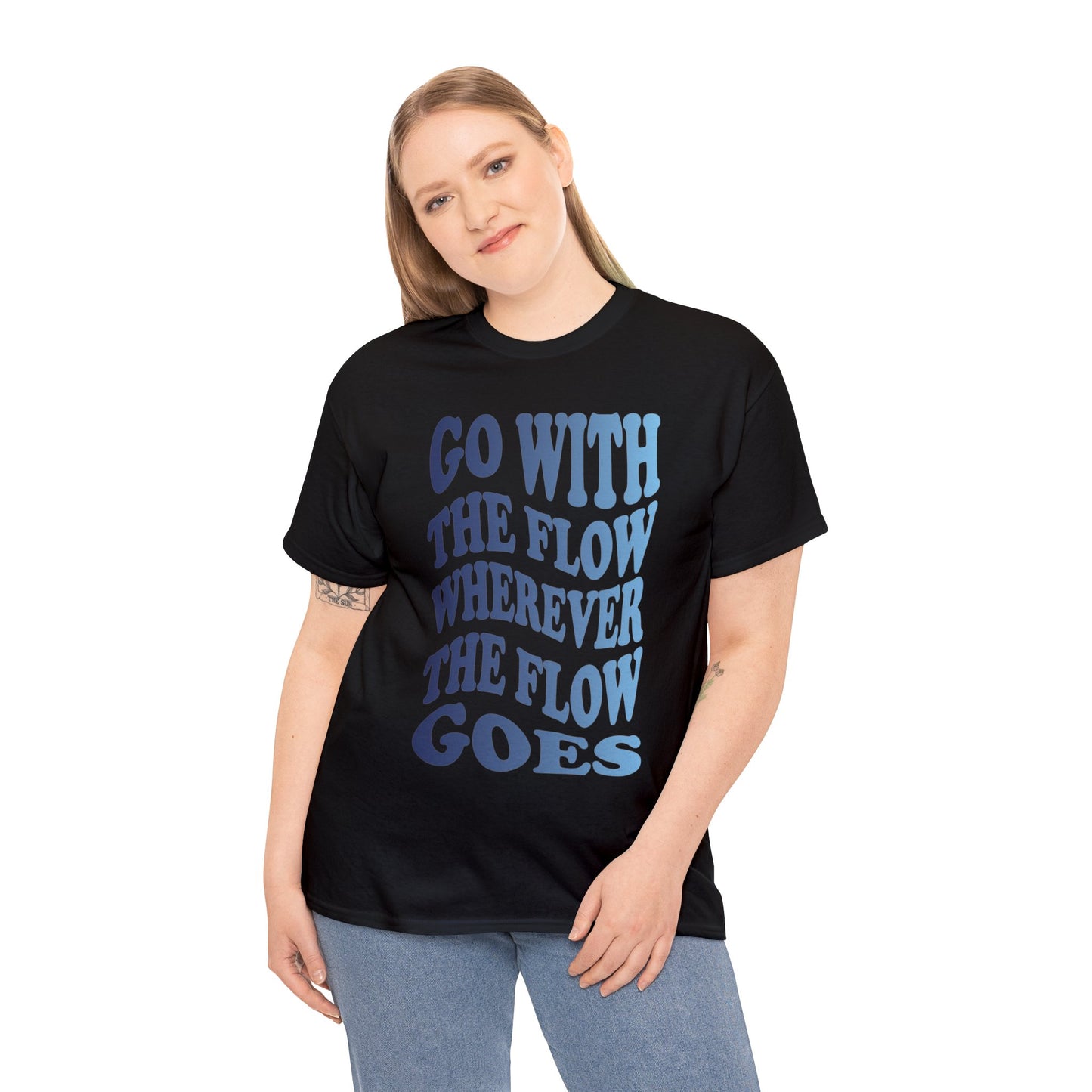 Go With the Flow Unisex Heavy Cotton Tee