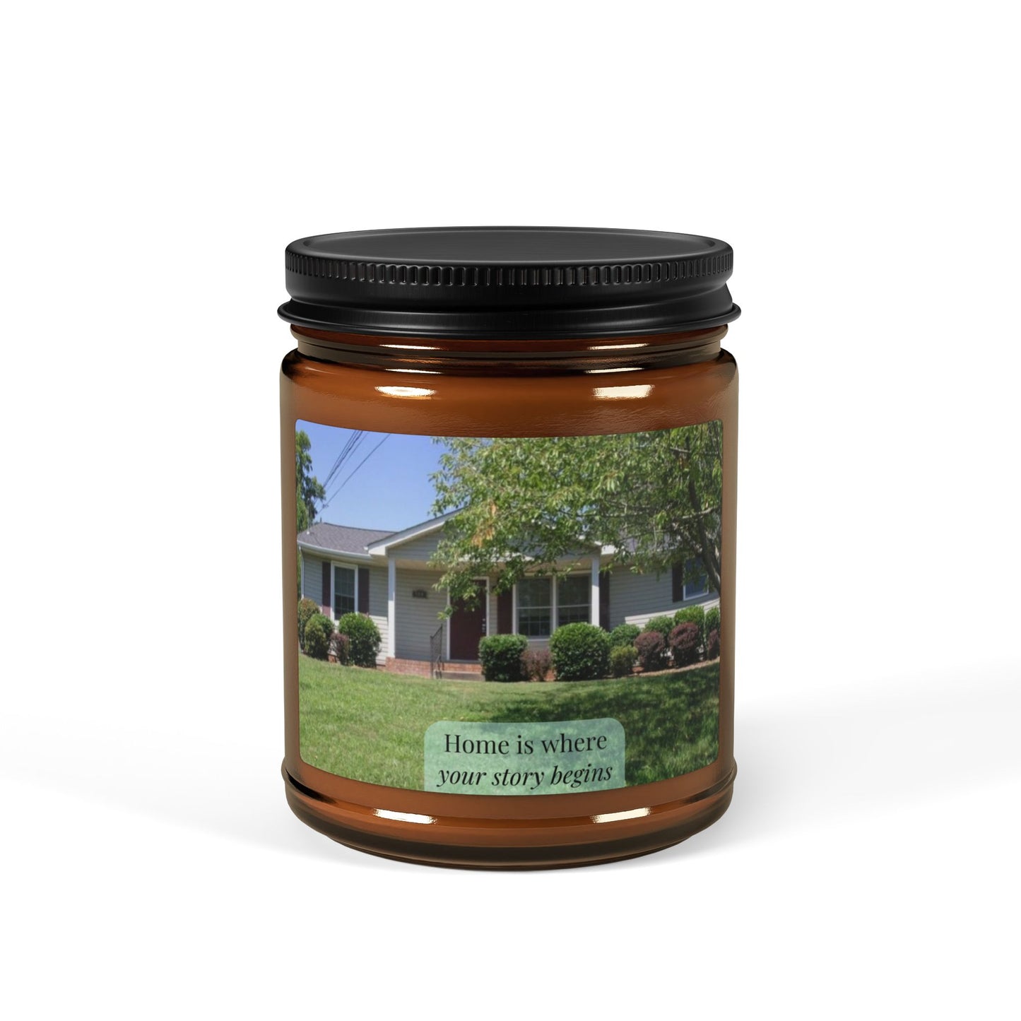 Scented Soy Candle (Multi-Size, Amber Jar)