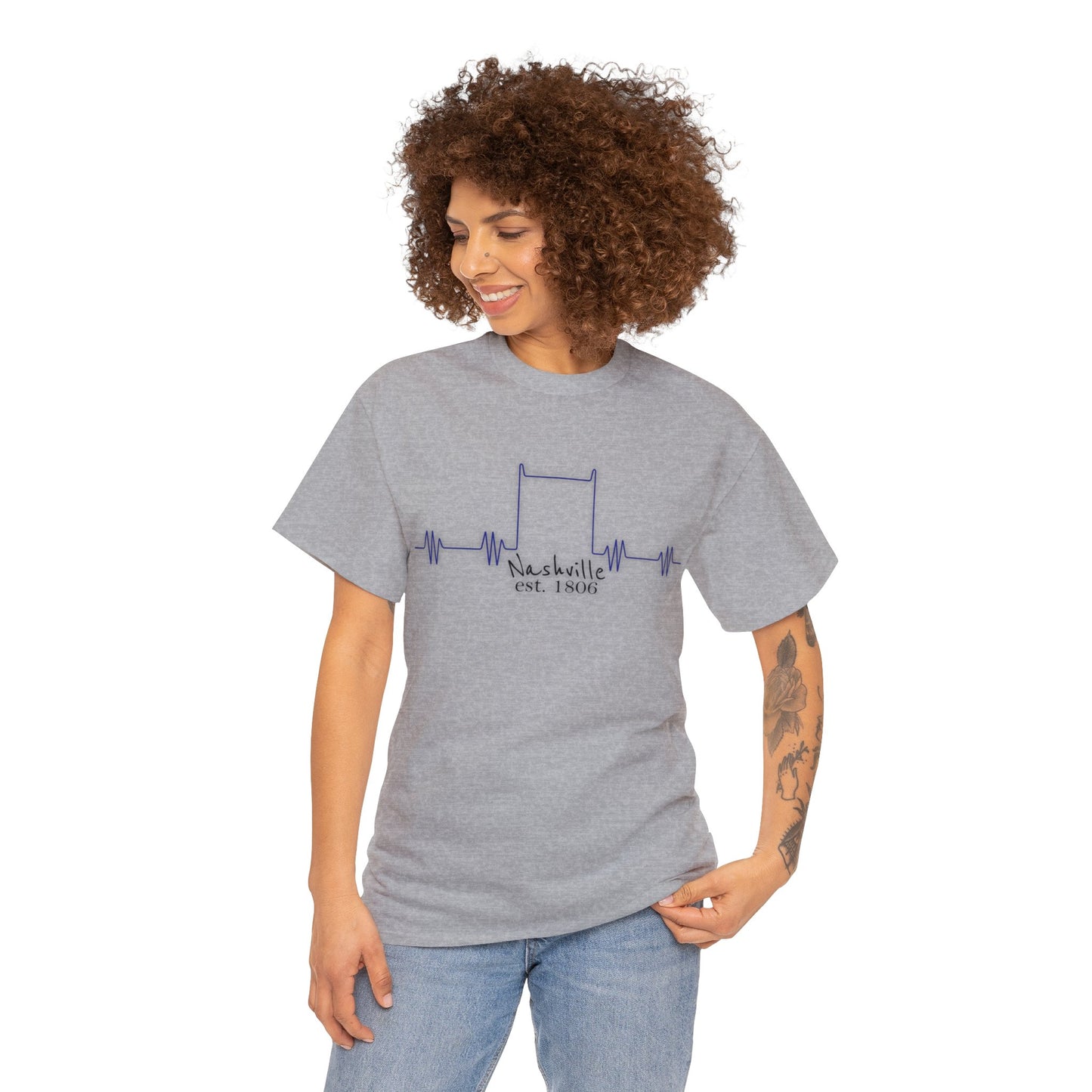 Nashville - Nashville Heartbeat Unisex Heavy Cotton Tee