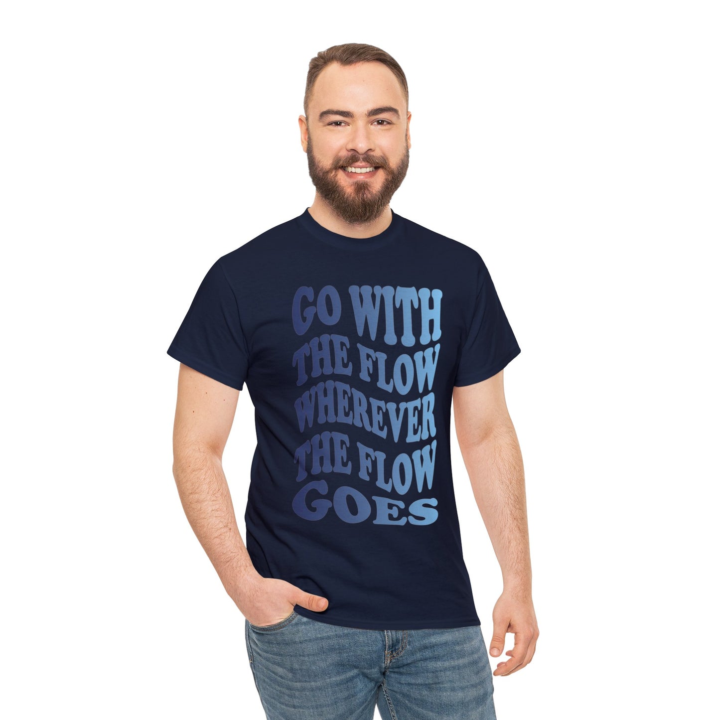 Go With the Flow Unisex Heavy Cotton Tee