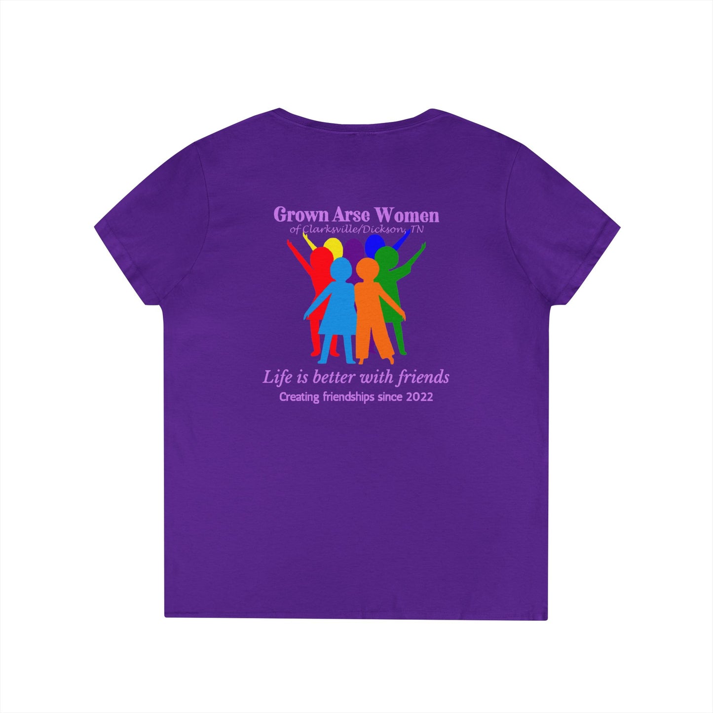 E. Grown Arse Women Group V-neck Tee