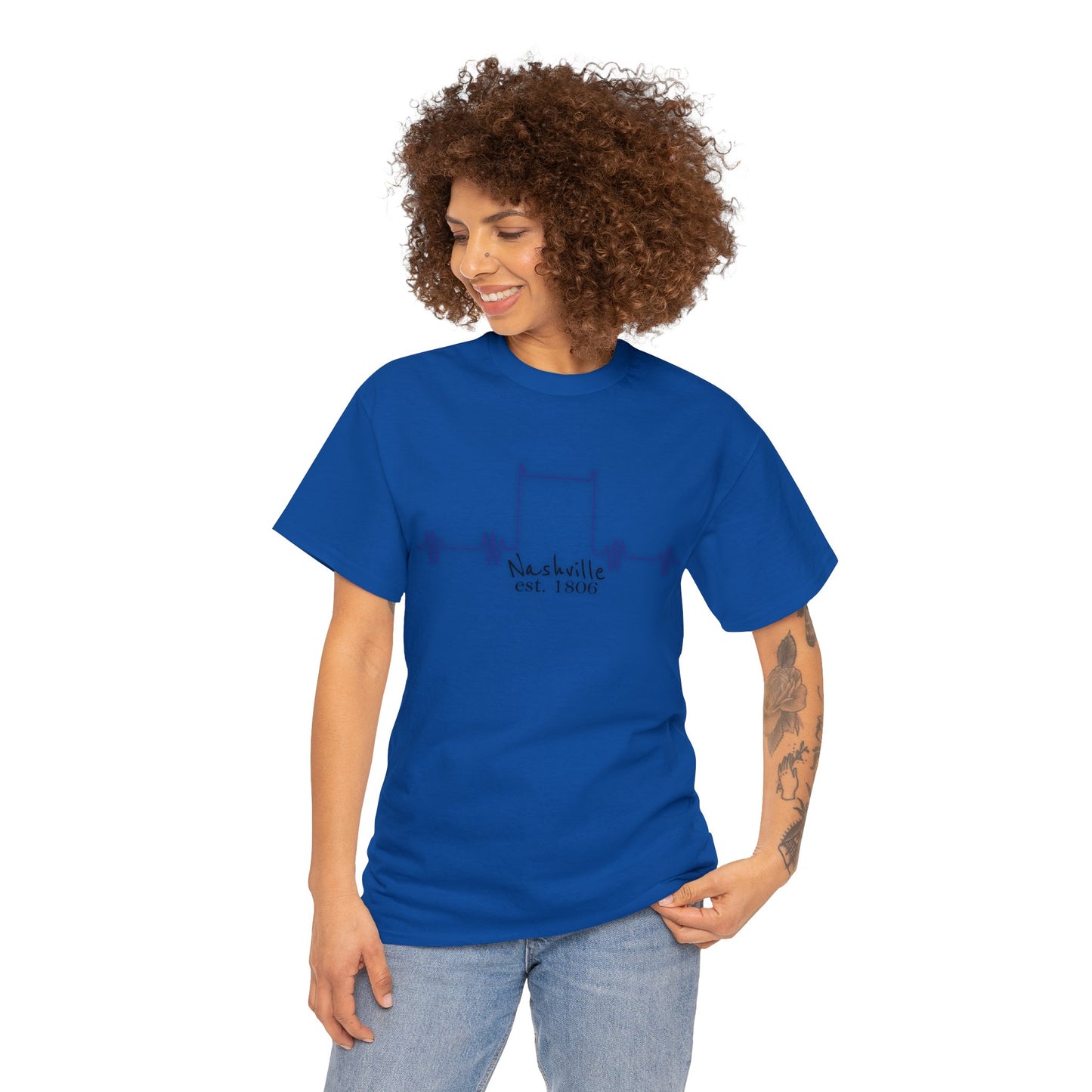 Nashville - Nashville Heartbeat Unisex Heavy Cotton Tee