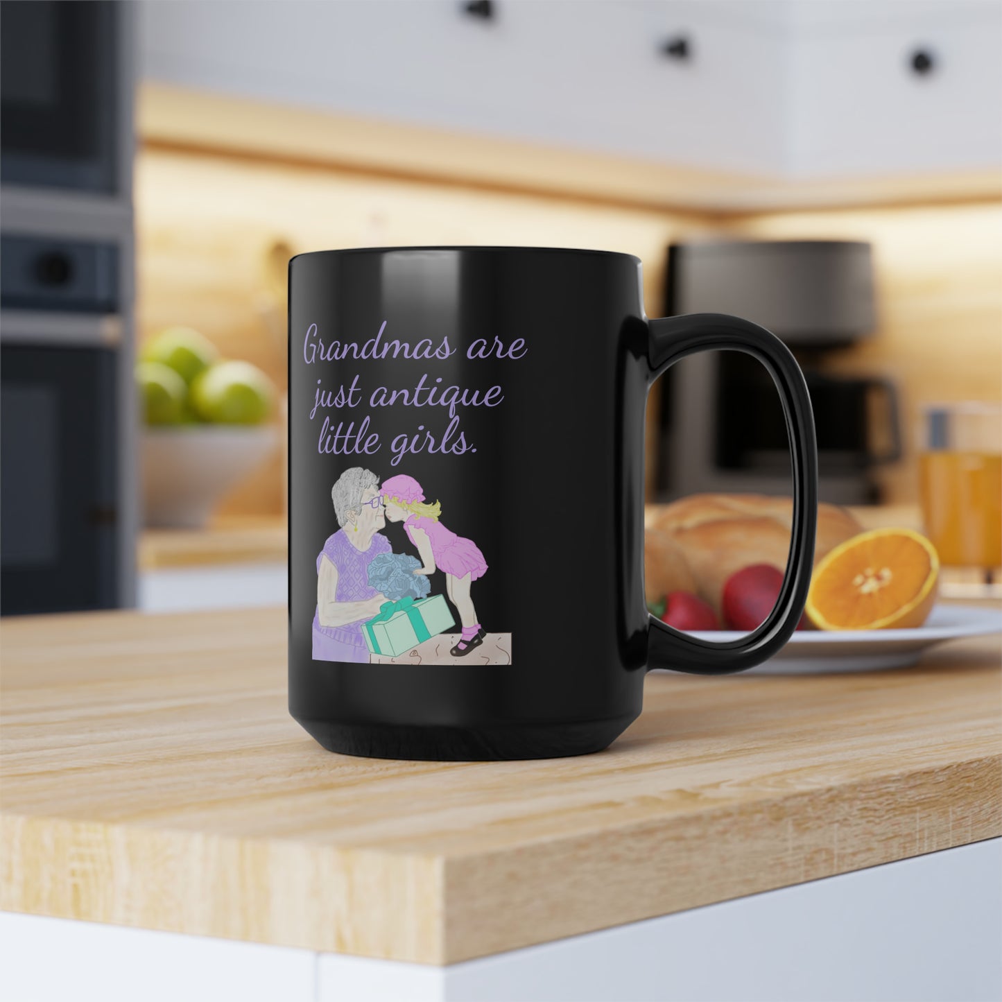 Grandmas Black Mug, 15oz