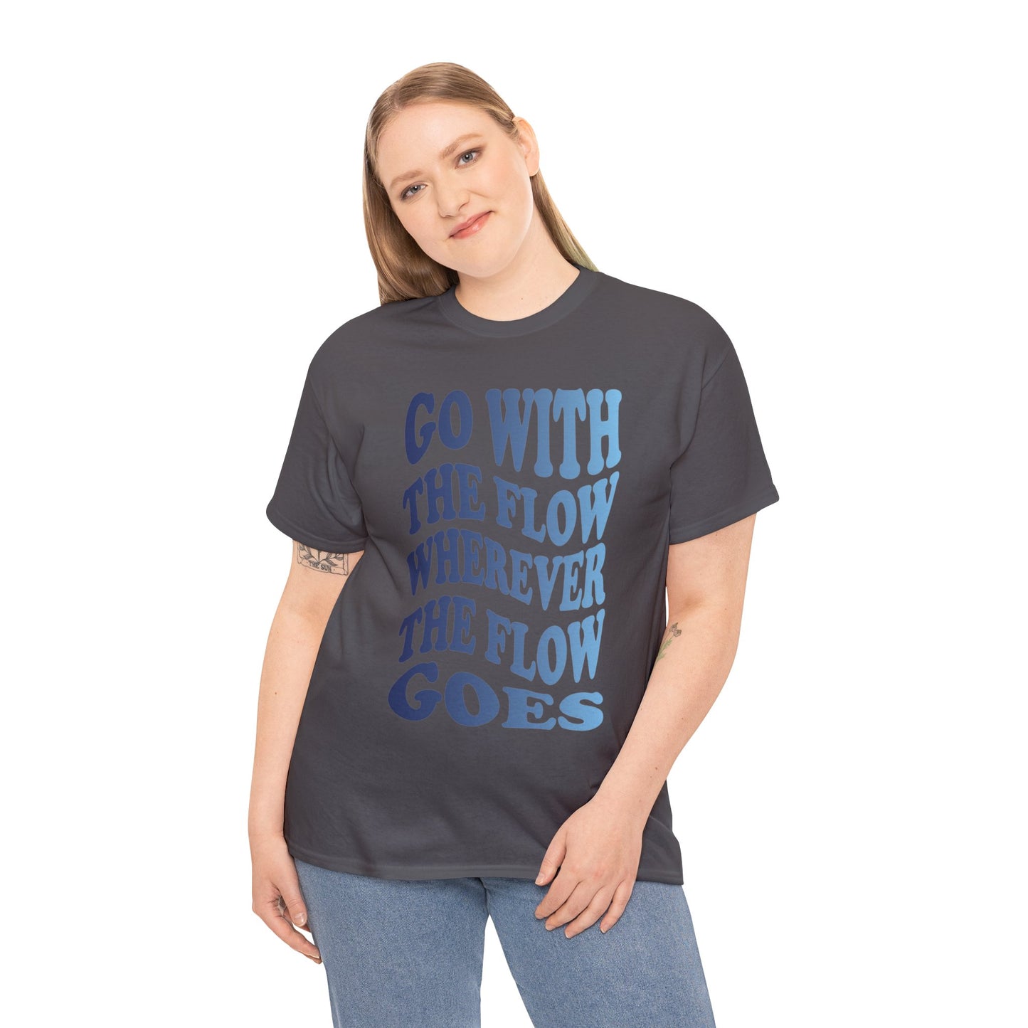 Go With the Flow Unisex Heavy Cotton Tee