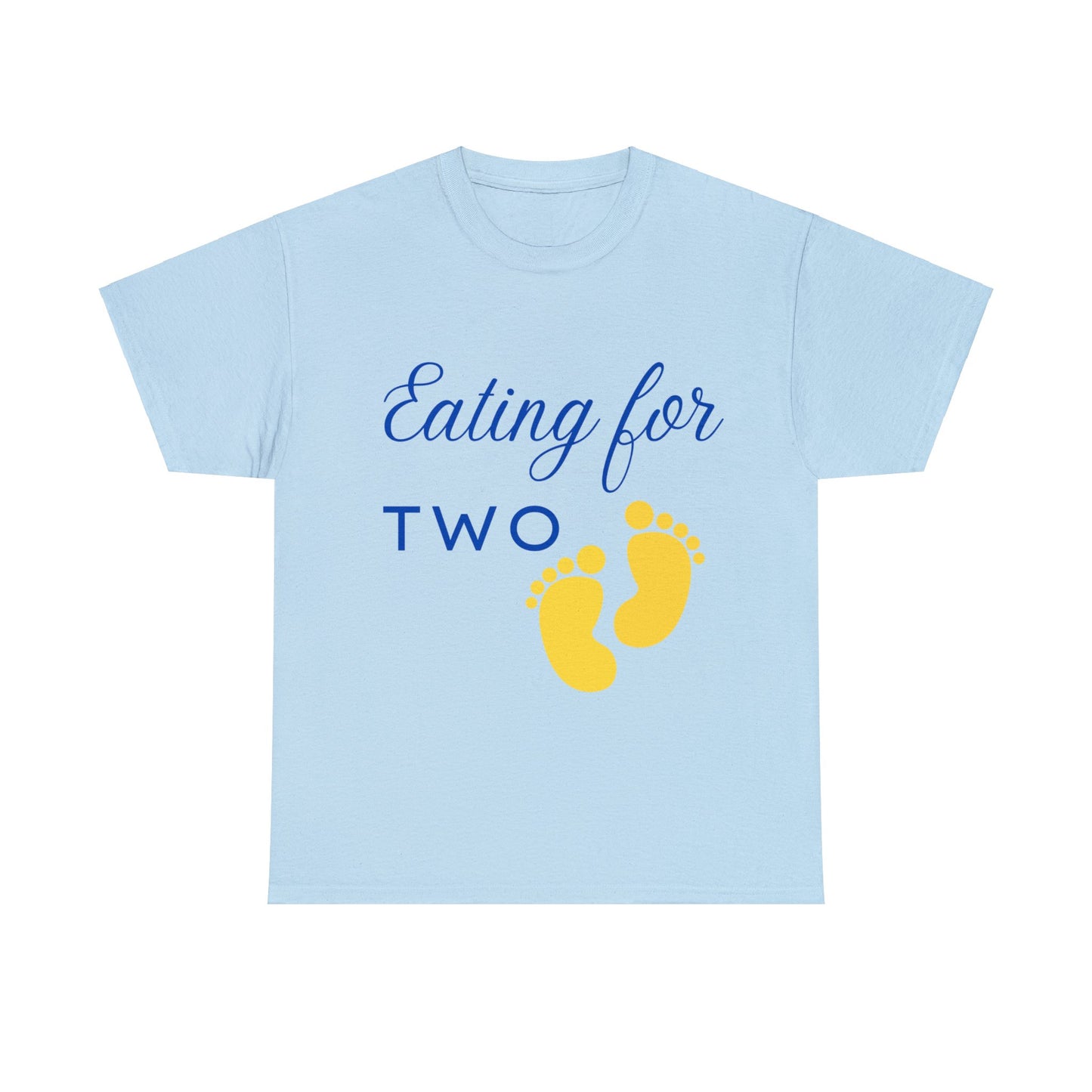 His/Hers - Eating for Two Unisex Heavy Cotton Tee (Black Graphic)