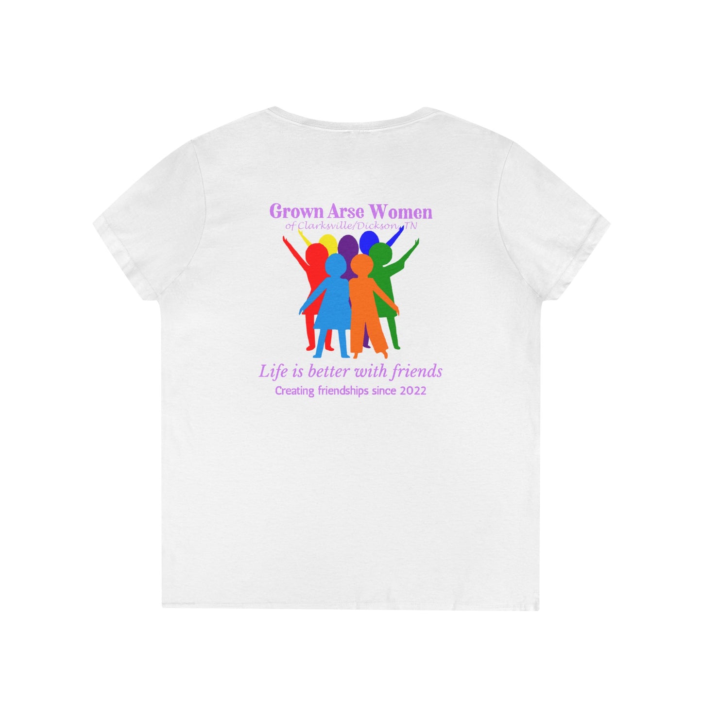 E. Grown Arse Women Group V-neck Tee