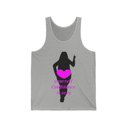 Love Yourself Unisex Jersey Tank (Black Graphic)
