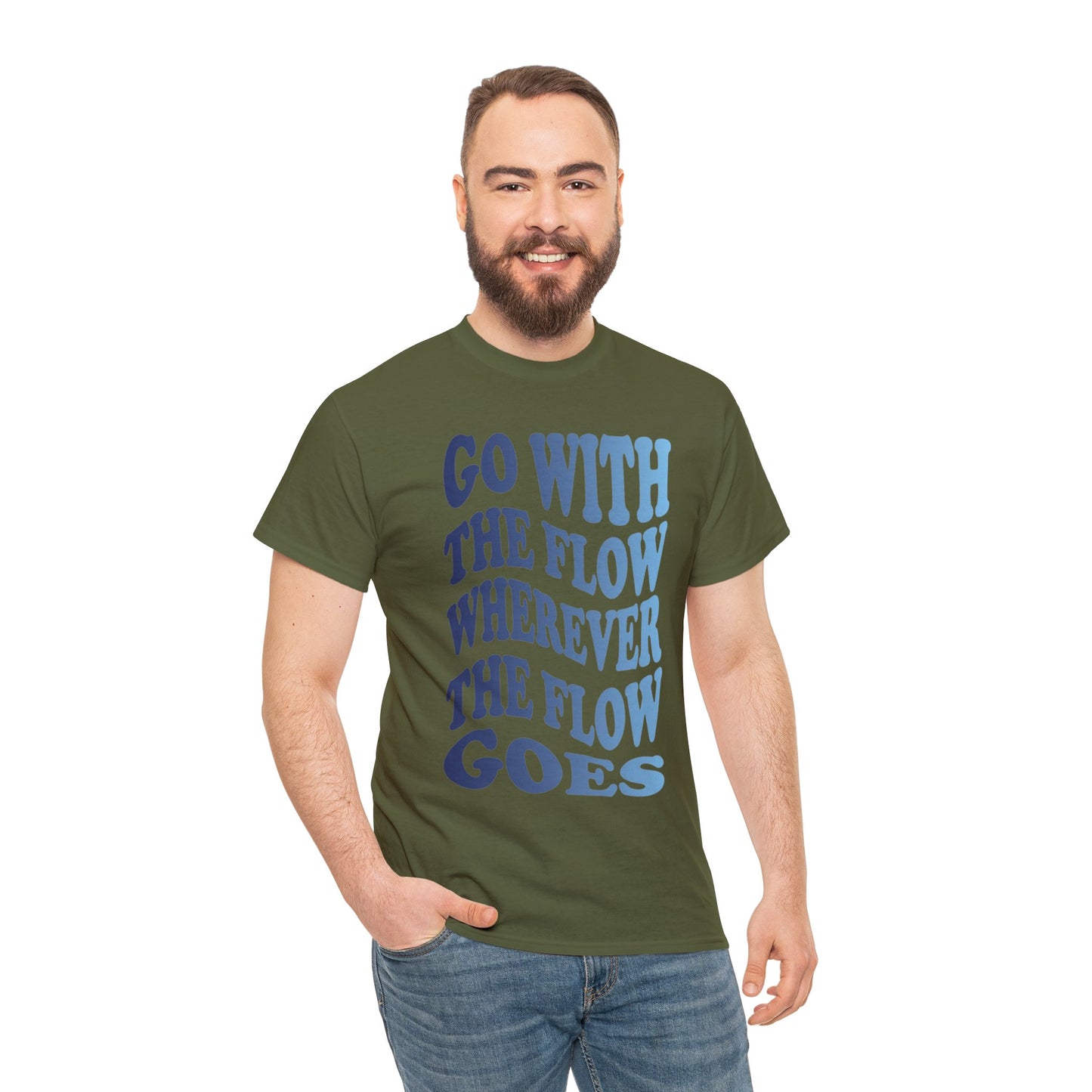 Go With the Flow Unisex Heavy Cotton Tee