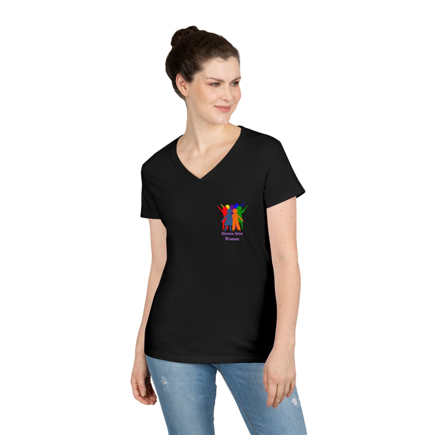 E. Grown Arse Women Group V-neck Tee