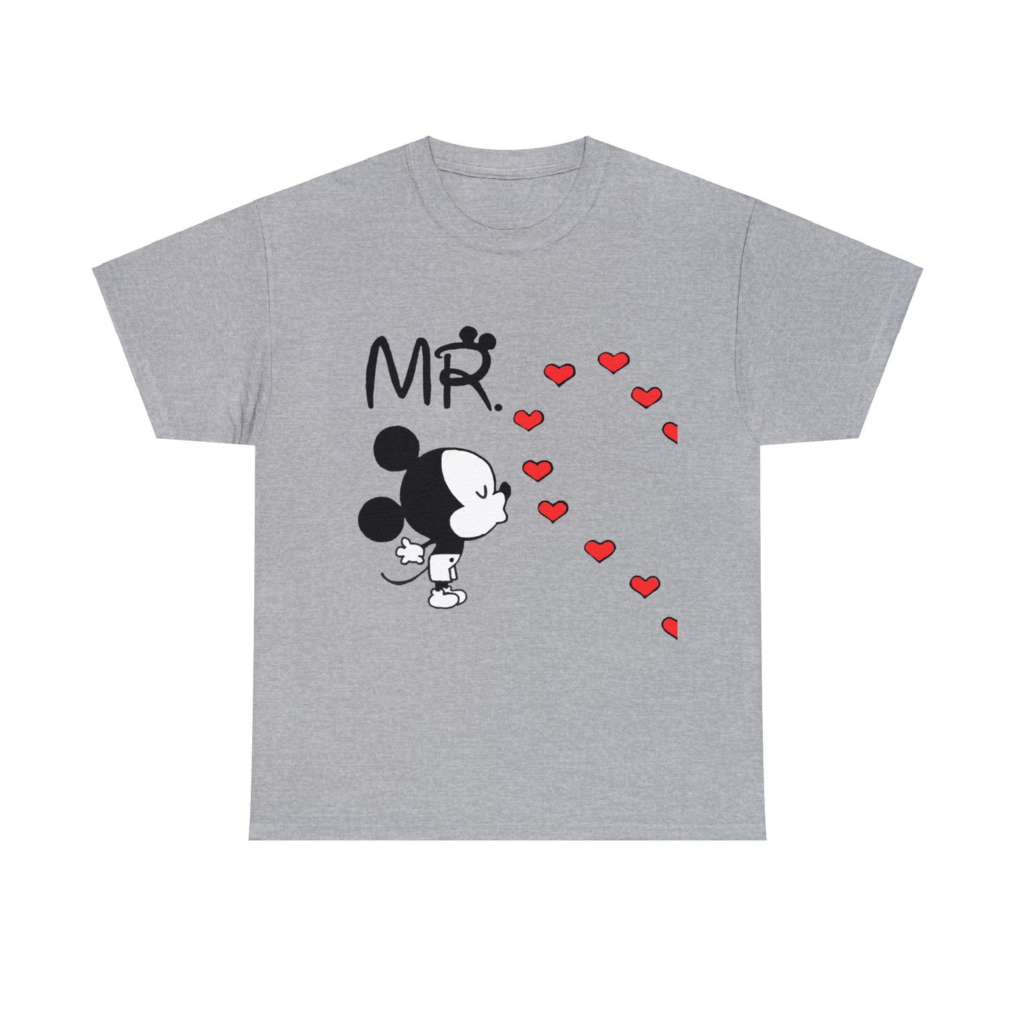 His/Hers - Mr. Mickey Mouse Unisex Heavy Cotton Tee (Black Graphic)