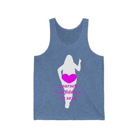 Love Yourself Unisex Jersey Tank (White Graphic)