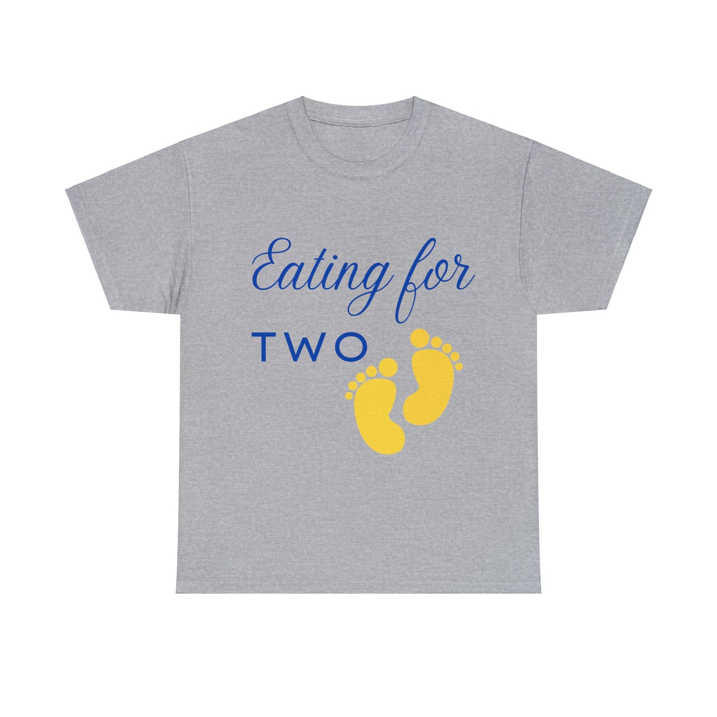 His/Hers - Eating for Two Unisex Heavy Cotton Tee (Black Graphic)