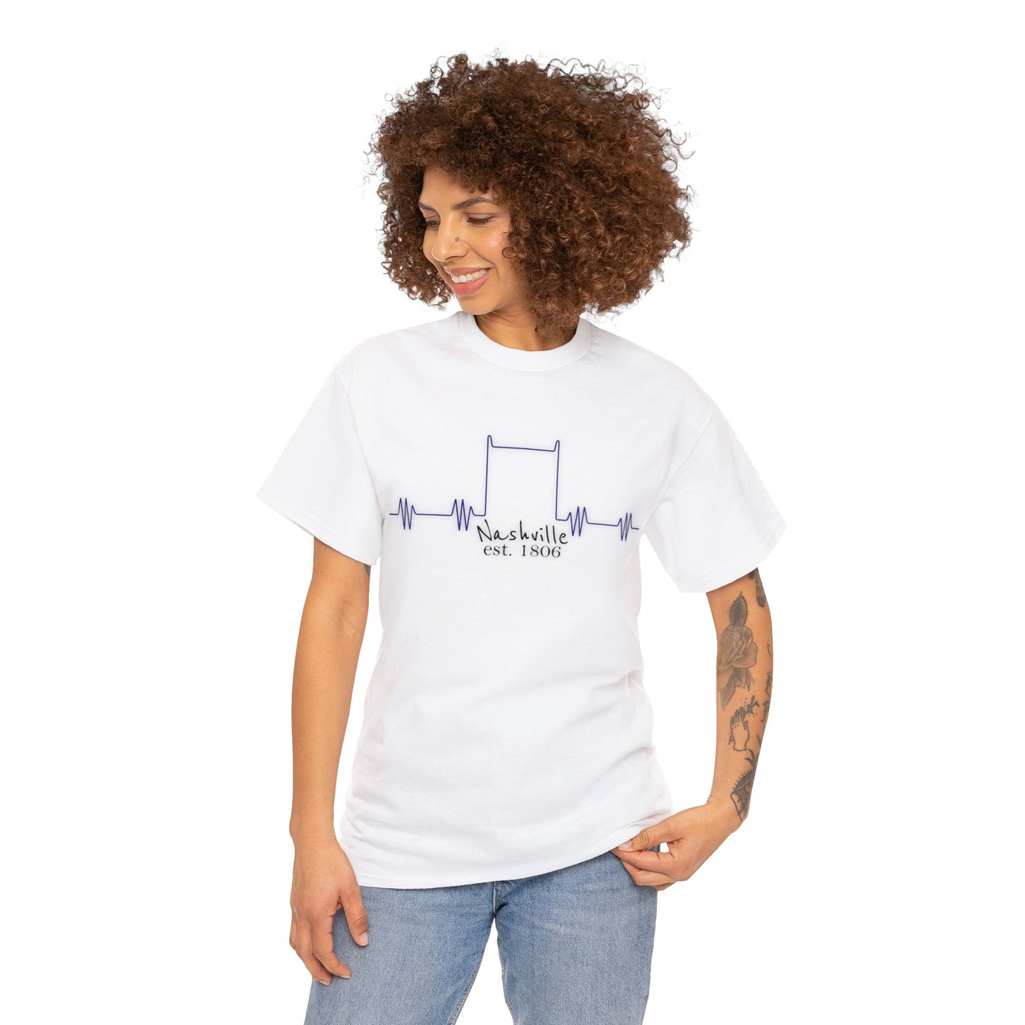 Nashville - Nashville Heartbeat Unisex Heavy Cotton Tee