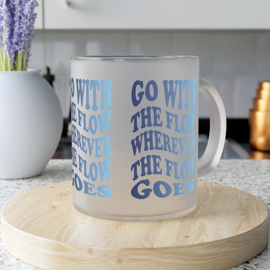 Go With the Flow Frosted Glass Mug