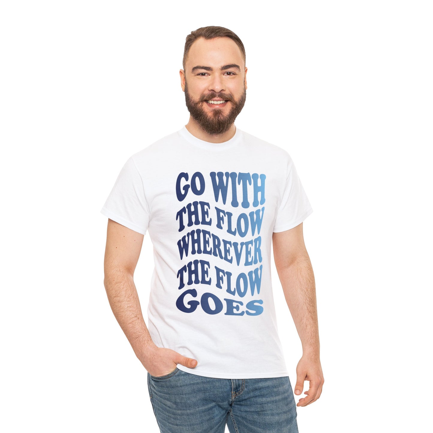 Go With the Flow Unisex Heavy Cotton Tee