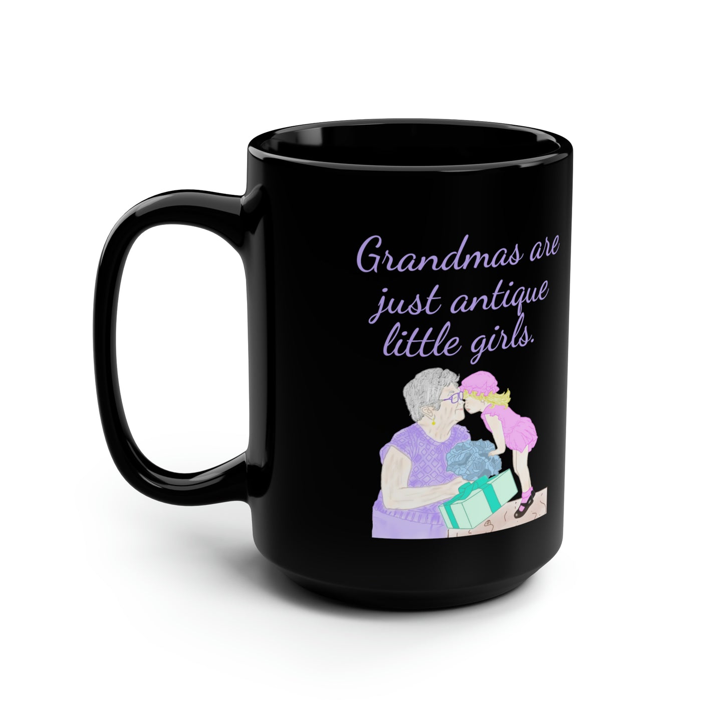 Grandmas Black Mug, 15oz